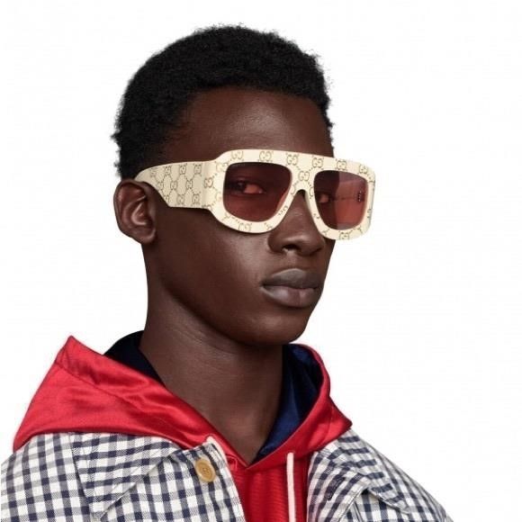Gucci Gucci Rectangular Sunglasses with GG0983s Ivory - Gucci Eyew Size ONE SIZE - 6 Thumbnail
