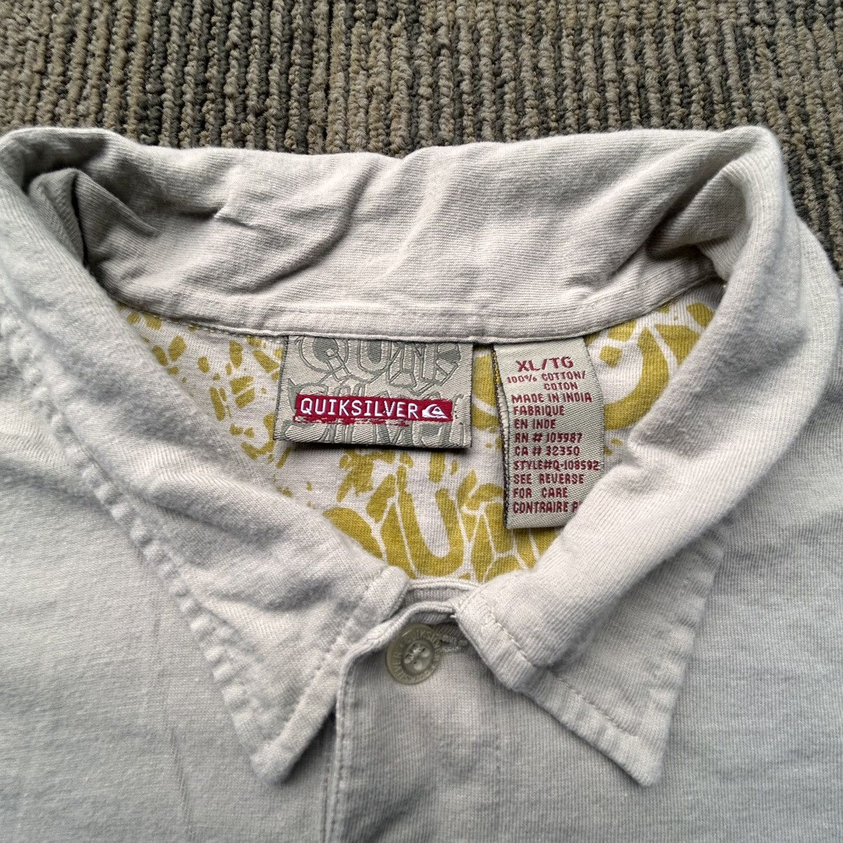 Quiksilver Vtg Quiksilver Y2K Surfer Beige Polo Shirt Size US XL / EU 56 / 4 - 4 Thumbnail