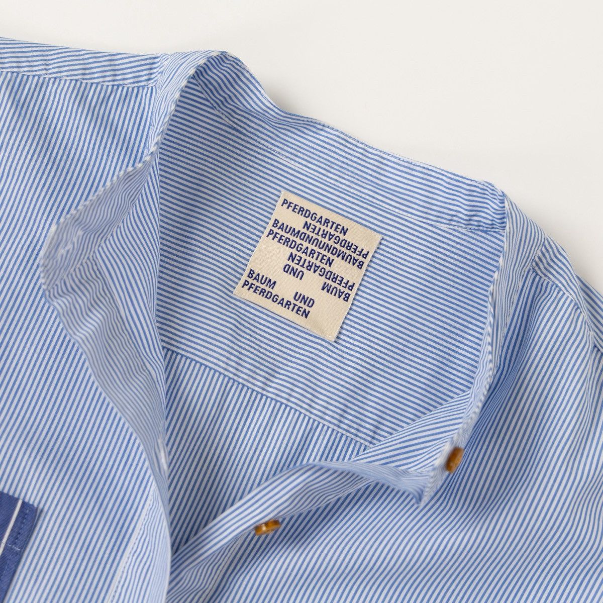 Other Baum und Pferdgarten Mens Blue Striped Shirt Mandarin Collar Size US S / EU 44-46 / 1 - 6 Thumbnail