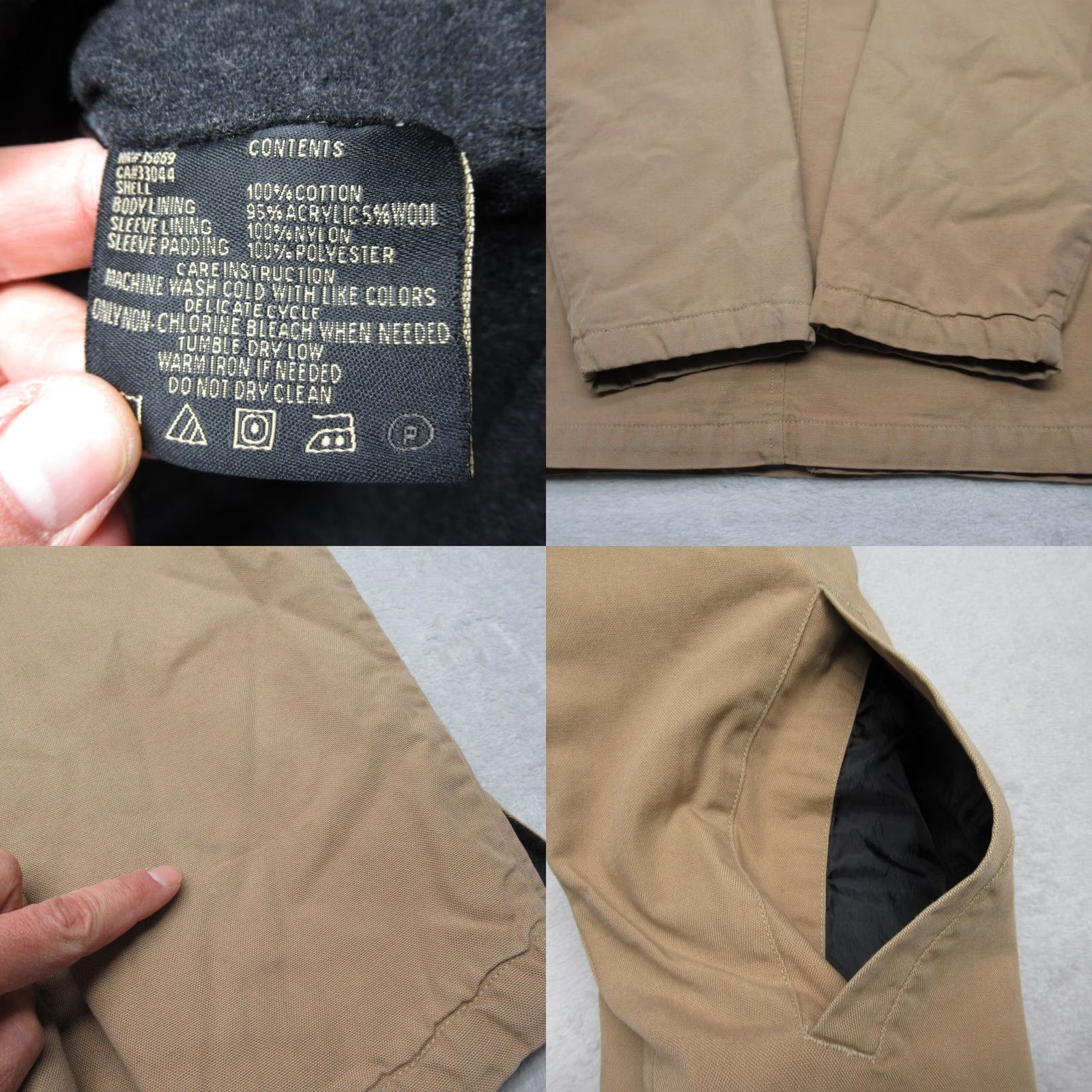 Roper Roper Range Gear Jacket Mens Large Brown Canvas Wool Blend VTG Lined Pockets Button Cotton Mid-Length Casual Workwear Travel Size US L / EU 52-54 / 3 - 8 Thumbnail