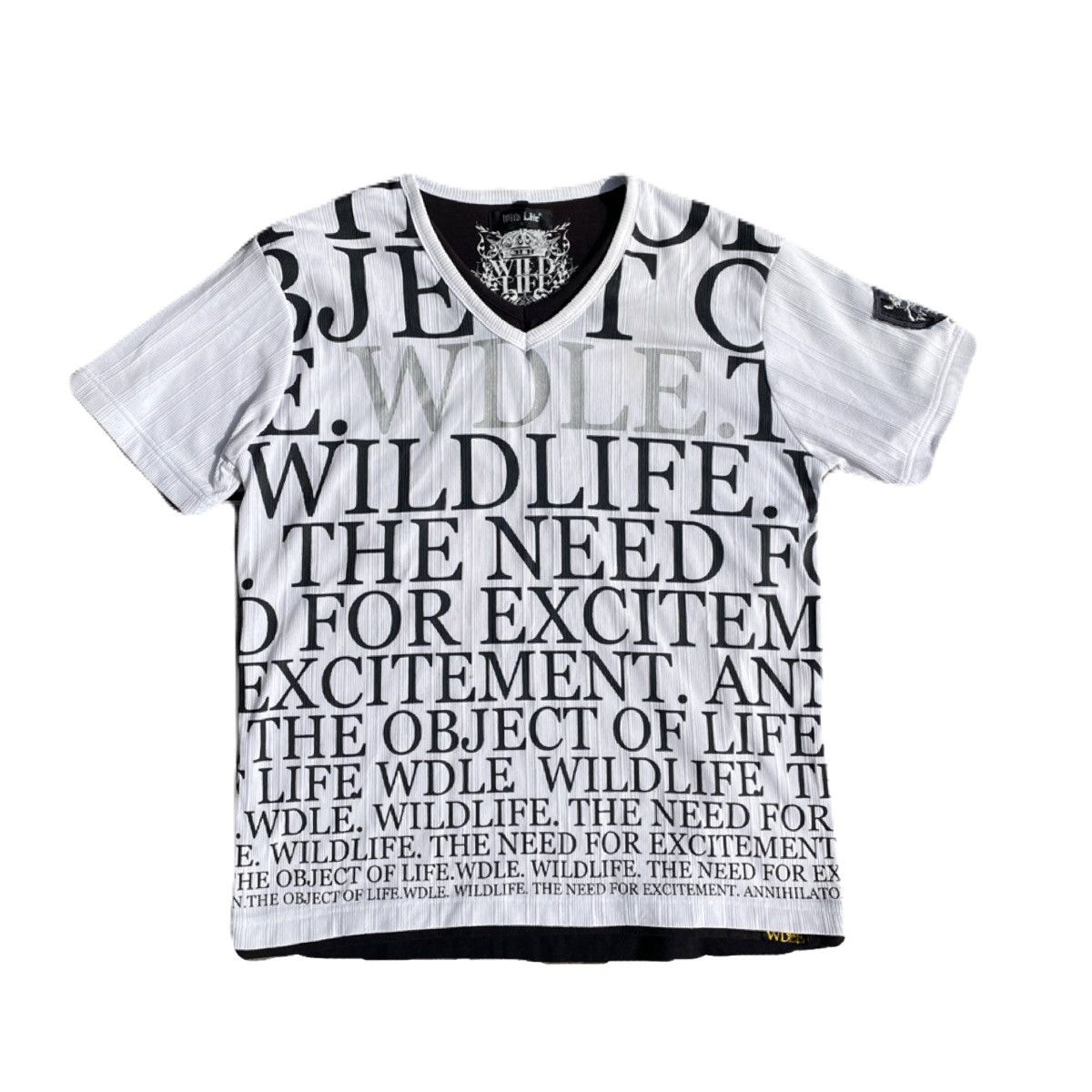 If Six Was Nine 2000s Japanese archive Layered Poem V-neck Tee Vkei Gyaruo Size US S / EU 44-46 / 1 - 2 Thumbnail