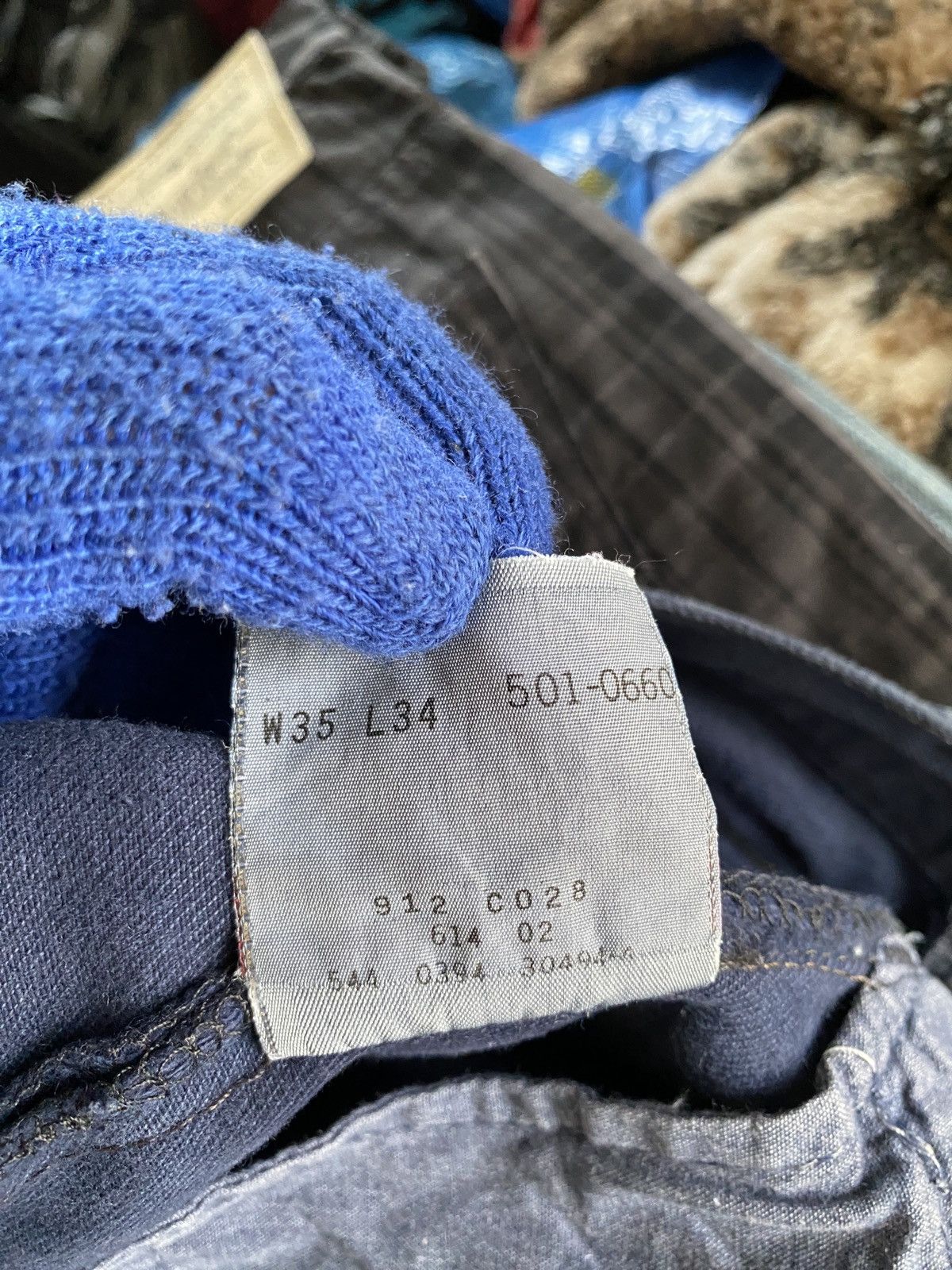 Levi's × Levi's Vintage Clothing × Vintage Vintage 90s Levi’s 501 Blue White Tye Dye Distressed Denim Size US 34 / EU 50 - 14 Thumbnail