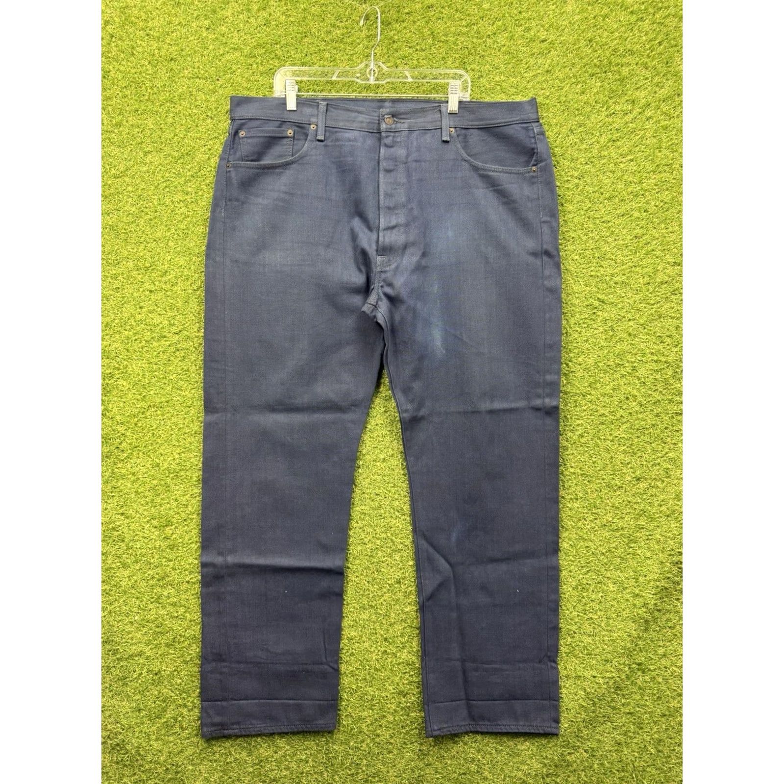 Levi's Levi's 501 Jeans Mens 42x32 Denim Olive Green Button Fly Casual Grunge Size US 42 / EU 58 - 2 Thumbnail