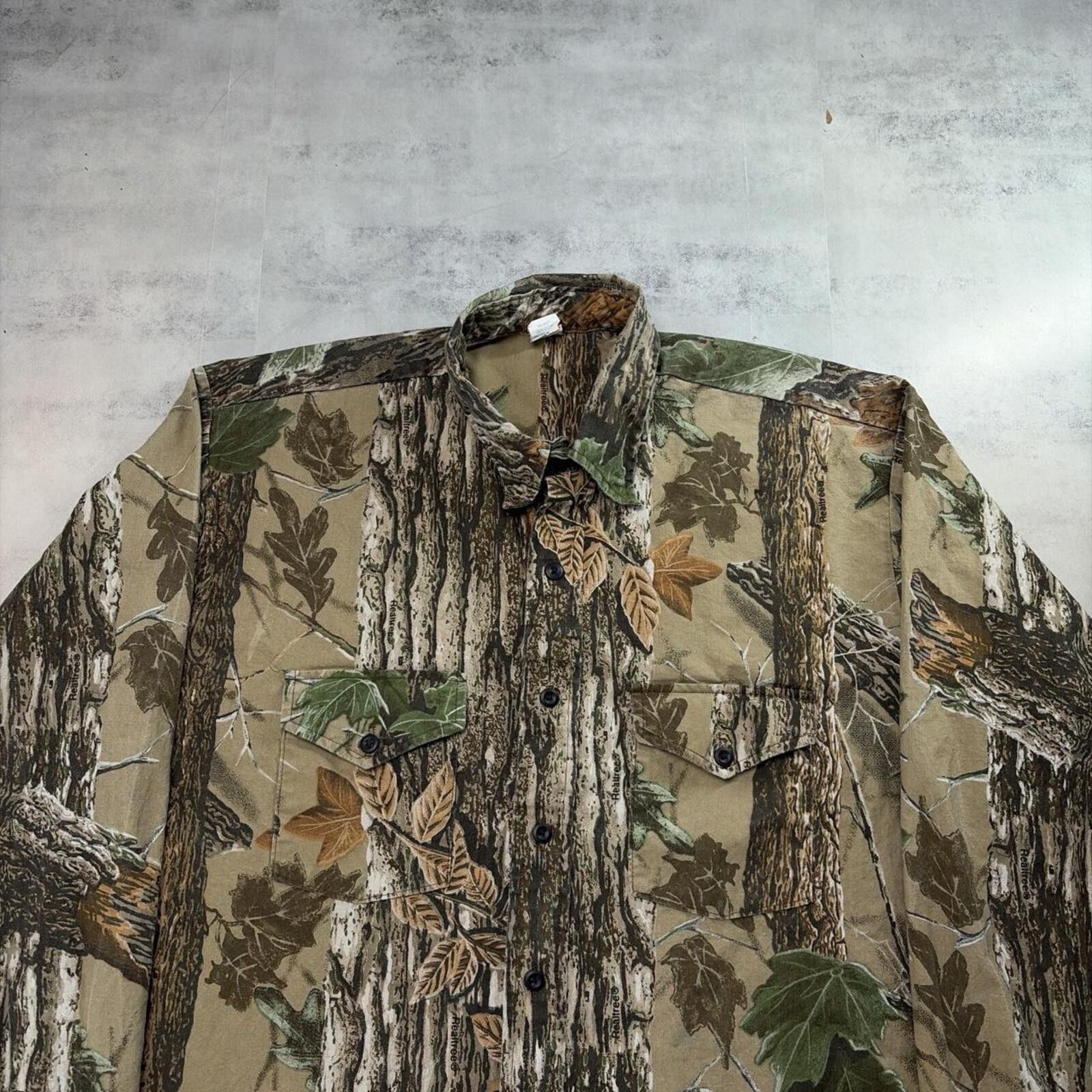 Realtree Vintage Realtree Grunge Hunting Long Sleeve Button Up Shirt Size US L / EU 52-54 / 3 - 3 Thumbnail