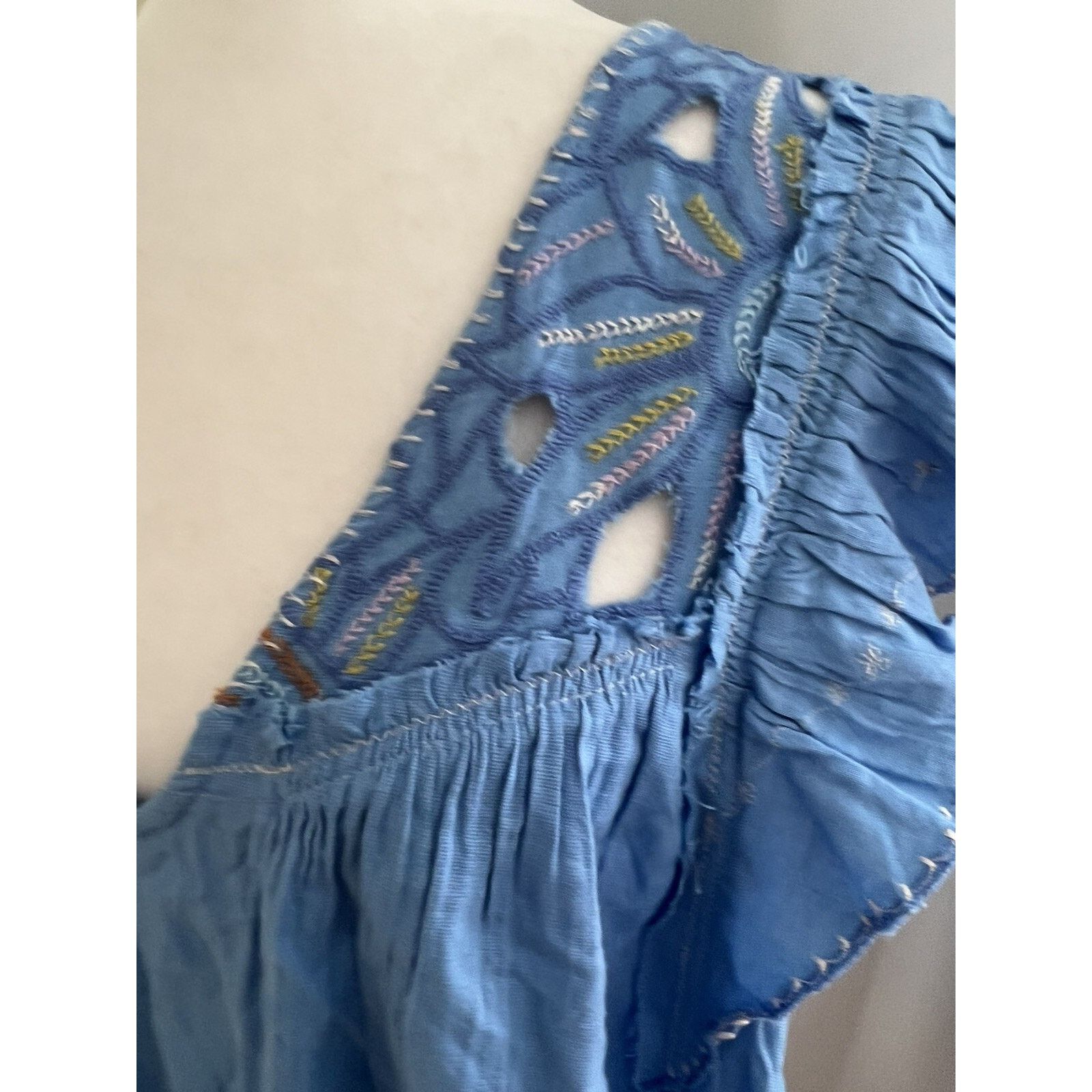 Free People NWT Free people Hailey Embroidered Flutter Ruffles A003038 Size XL / US 12-14 / IT 48-50 - 6 Thumbnail