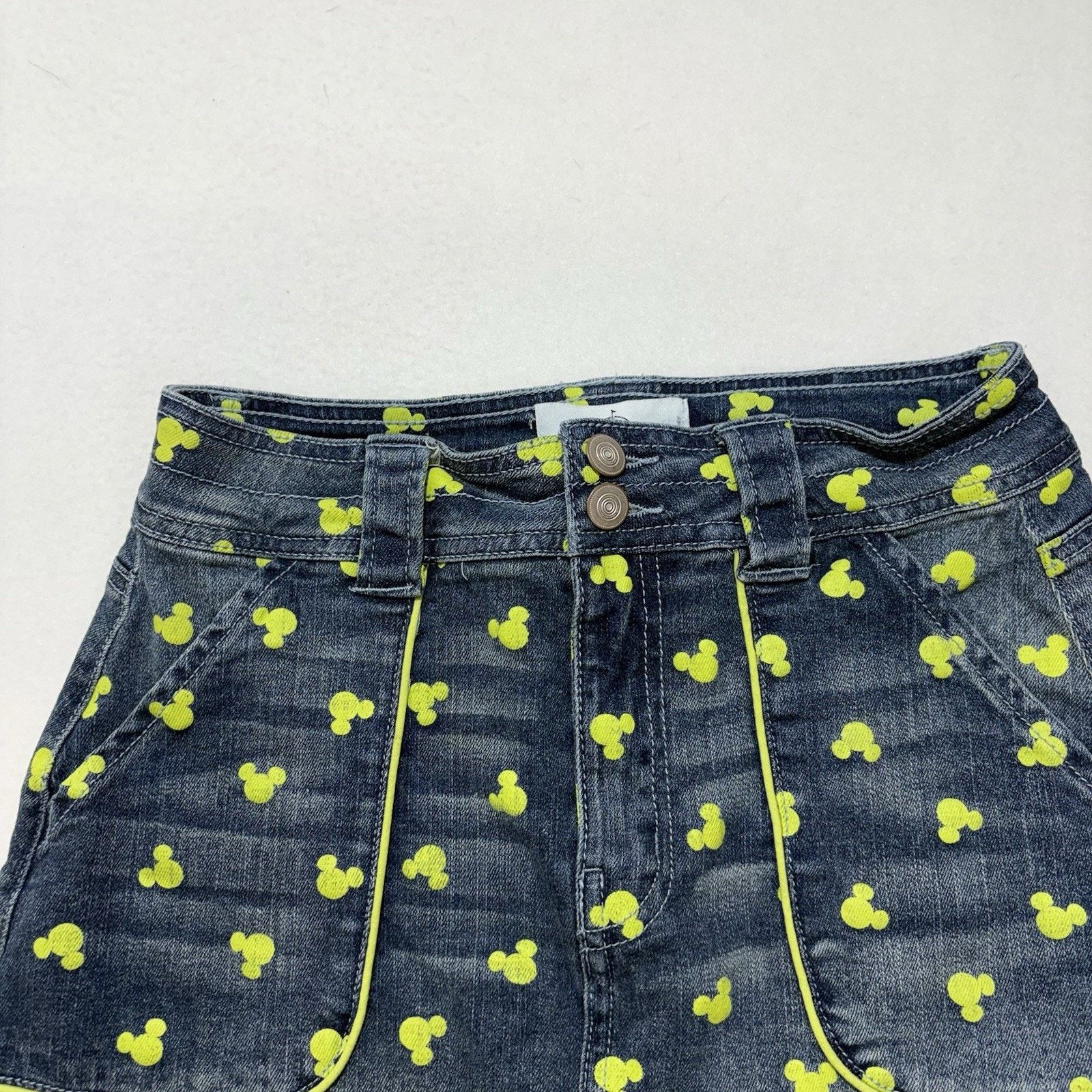 Disney Disney Parks Small Denim Mini Skirt Mickey Mouse Pattern Size 28" / US 6 / IT 42 - 2 Thumbnail