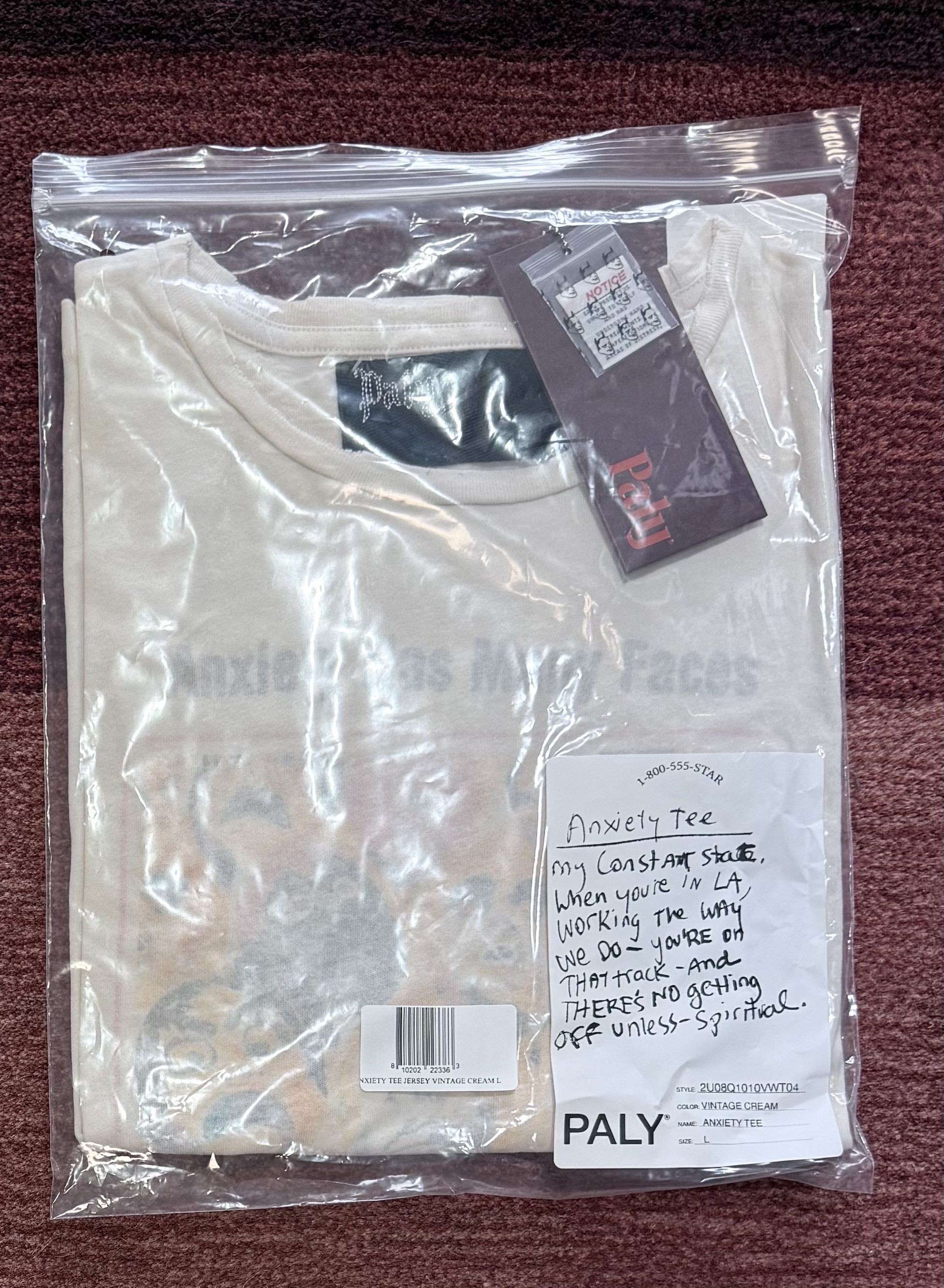 Anxiety reversible tee M or XXL