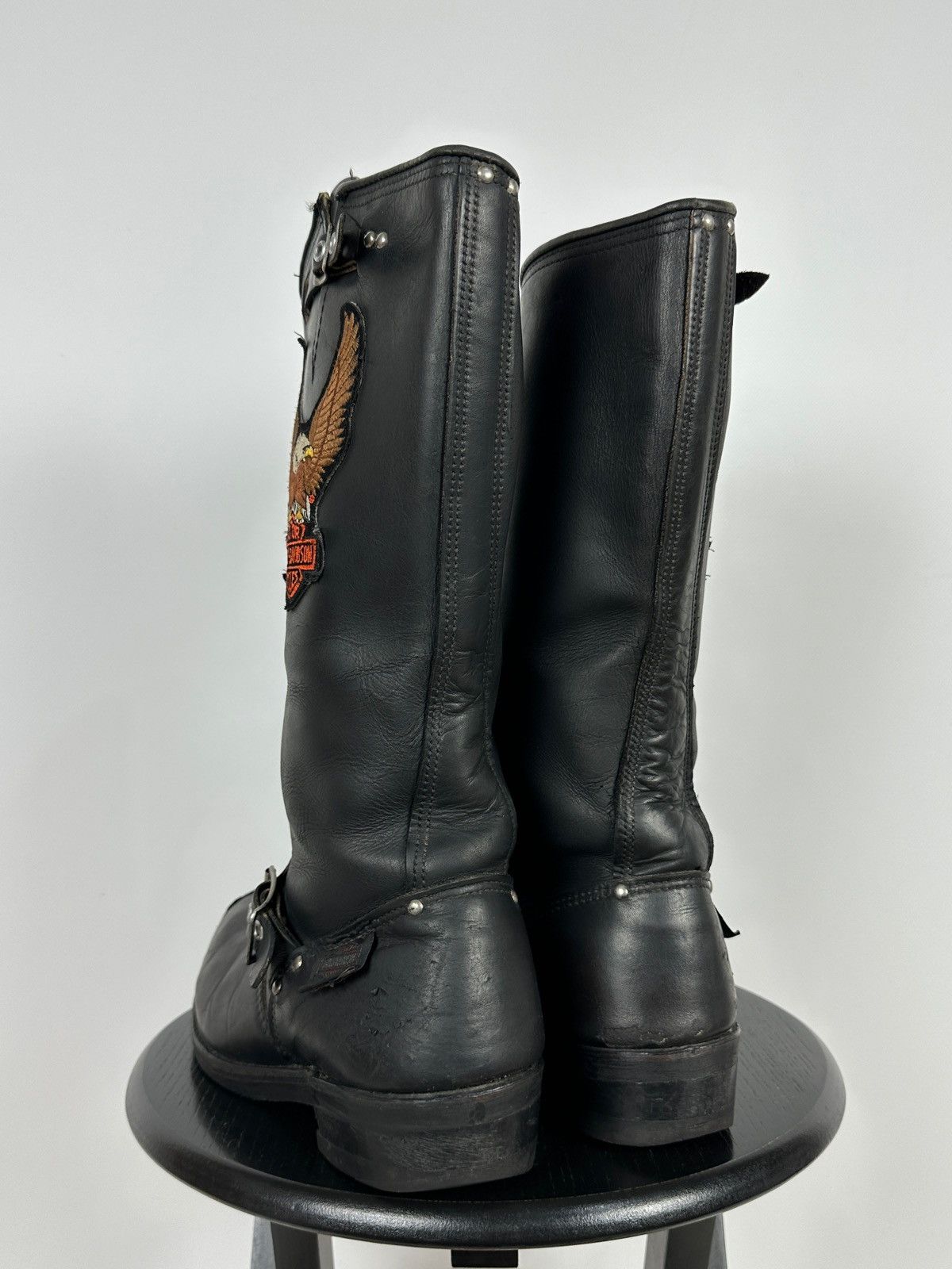 Harley Davidson 80s Vintage Harley Davidson Eagle Leather Motorcycle Boots Size US 9.5 / EU 42-43 - 3 Thumbnail