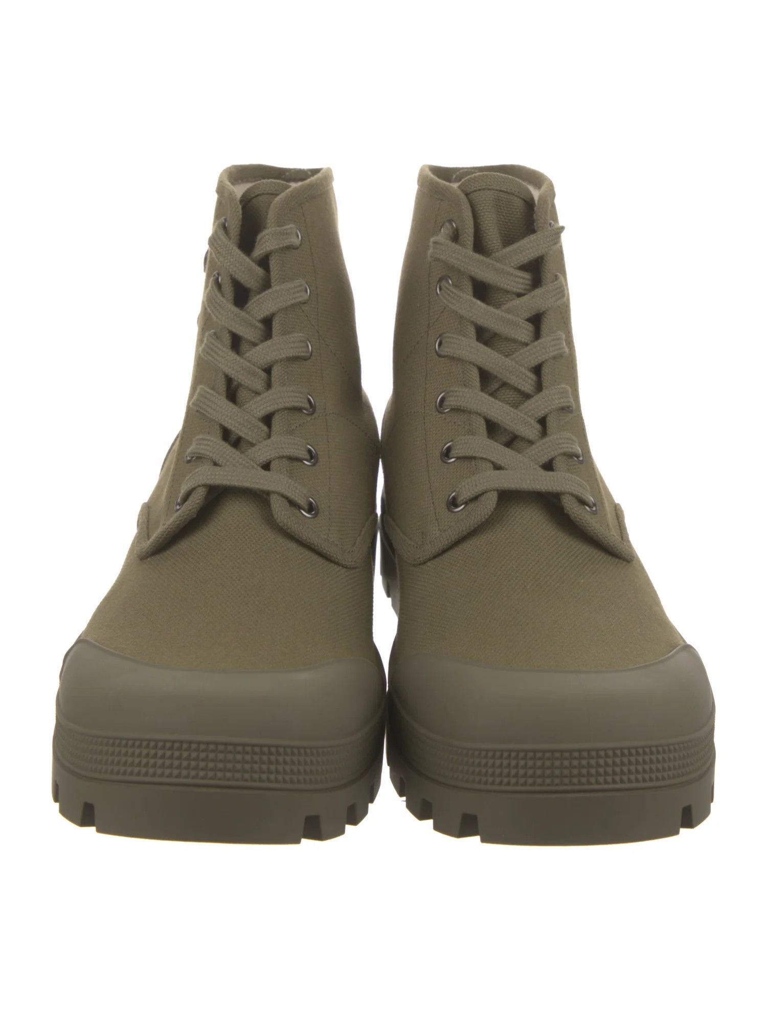 Celine o1bcso1str0924 Patapans Lace Up Boot Triomphe Patch Canvas Size US 8 / IT 38 - 4 Thumbnail