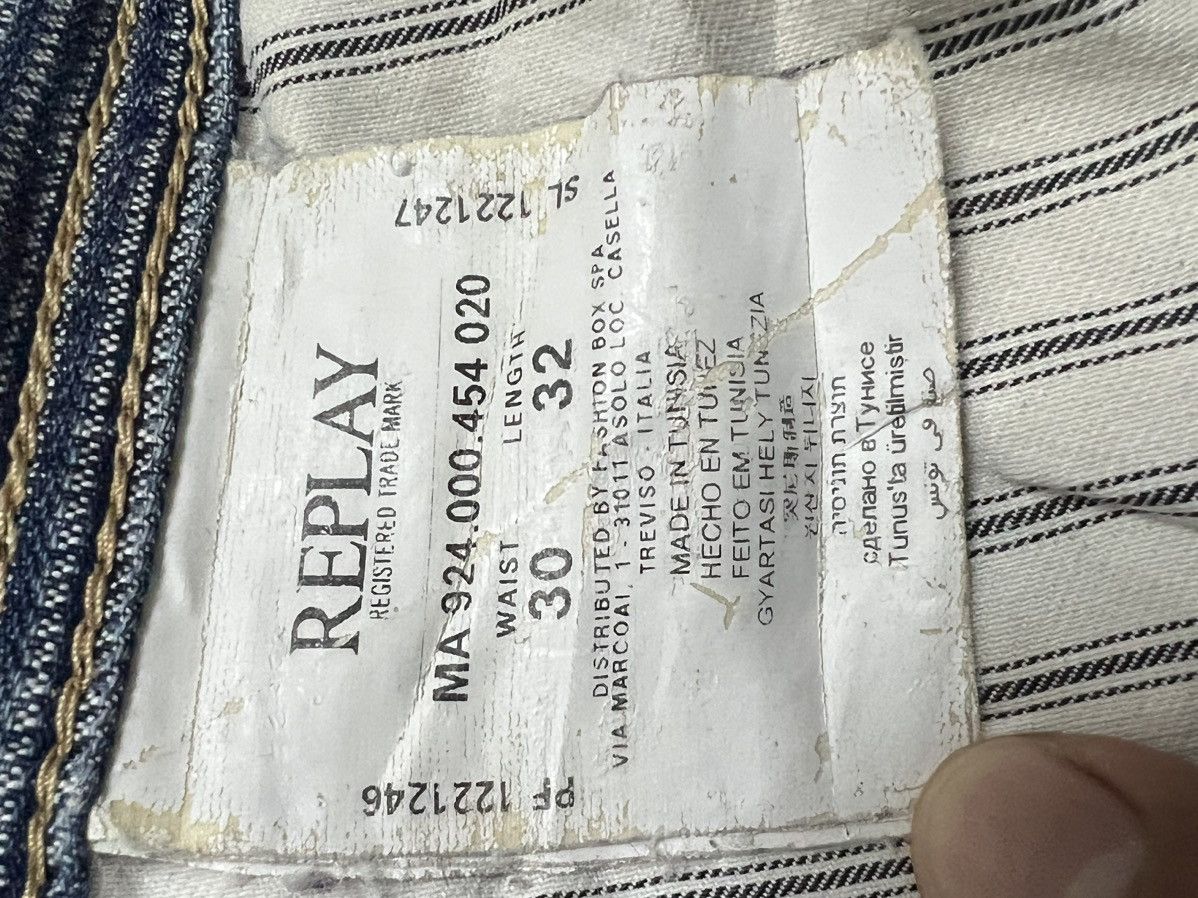 Replay × Vintage REPLAY DENIM DISTREES BUTTON FLY Size US 32 / EU 48 - 12 Thumbnail