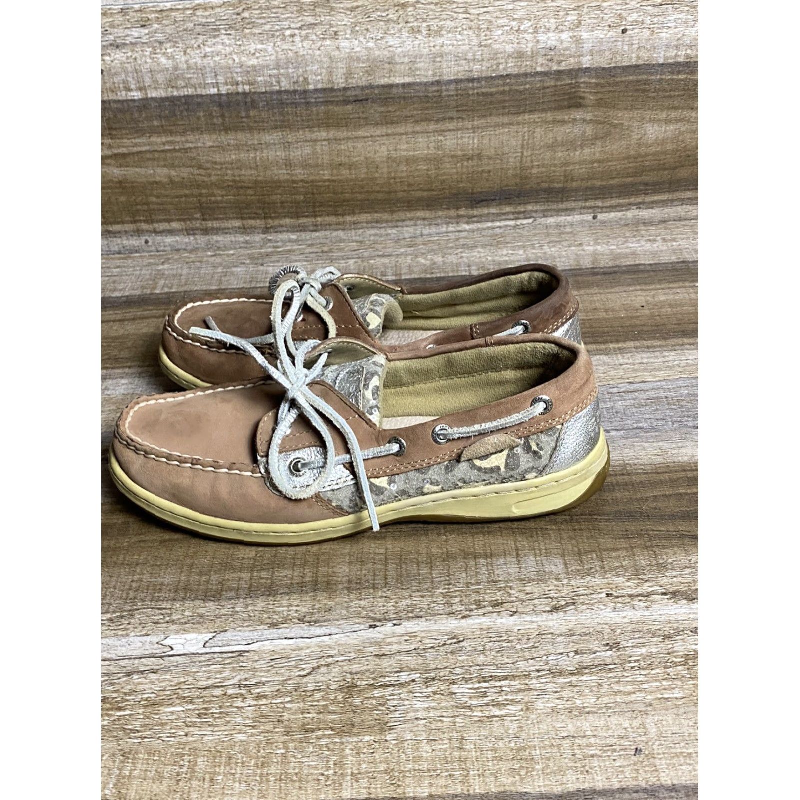 Sperry Sperry Top Sider Boat Shoes Womens 6.5 M Bluefish Leopard Sequin Leather 9174624 Size M / US 6-8 / IT 42-44 - 2 Thumbnail