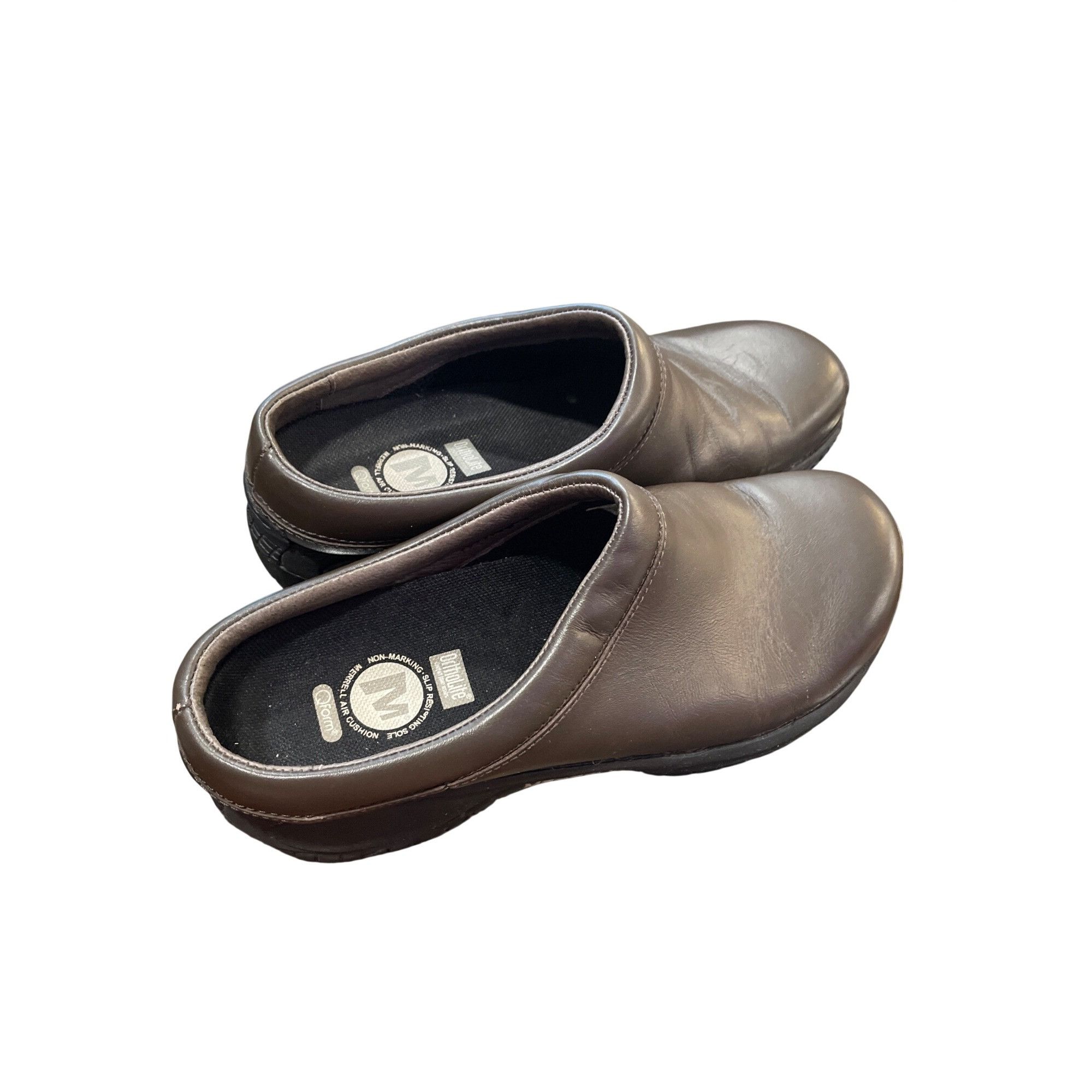 Merrell Merrell Ortholite Foam wms brown leather clogs mules sz 8 SK Size US 8 / IT 38 - 16 Thumbnail