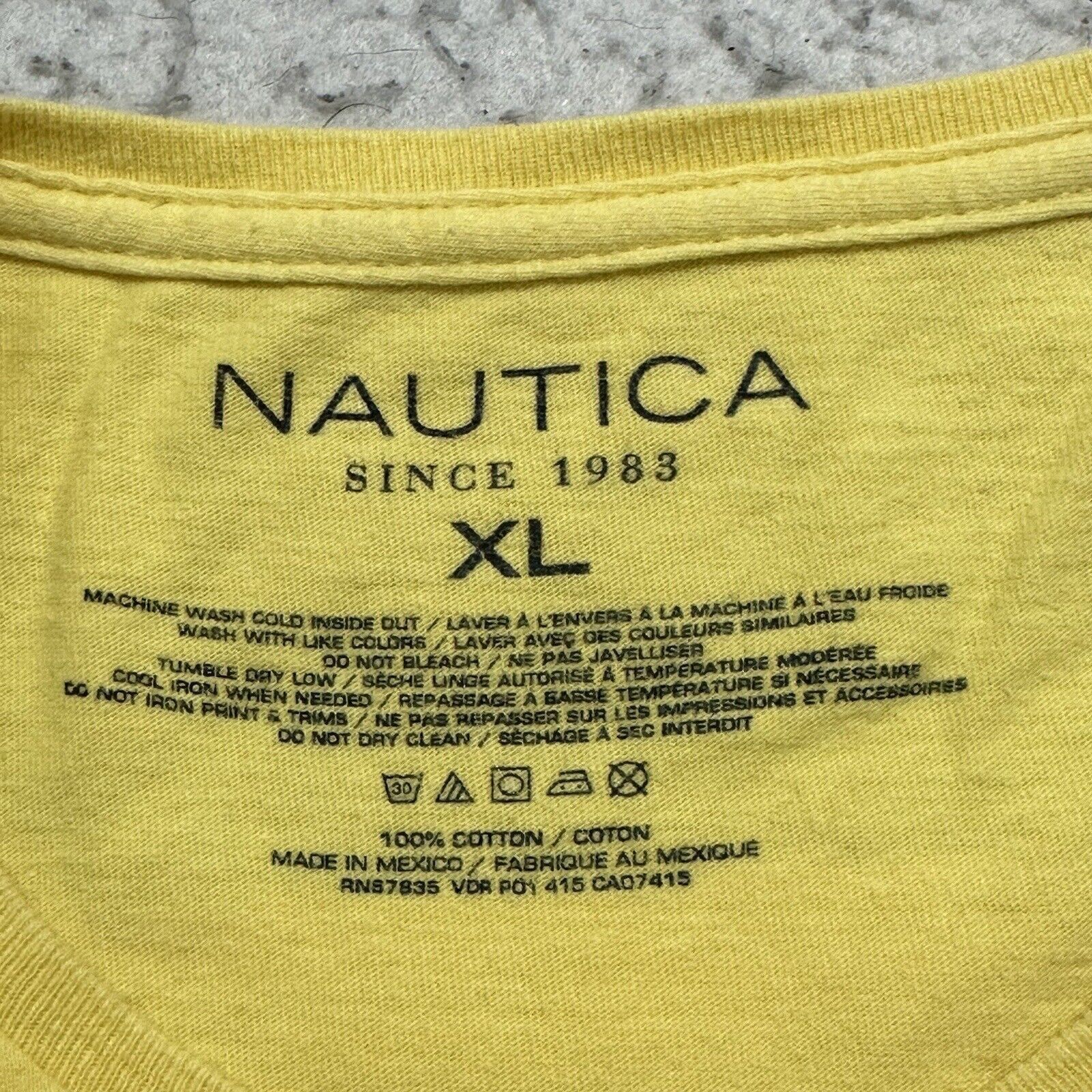 Nautica Nautica XL Graphic T Shirt Yellow Crewneck Tee Sailboats Size US XL / EU 56 / 4 - 3 Thumbnail