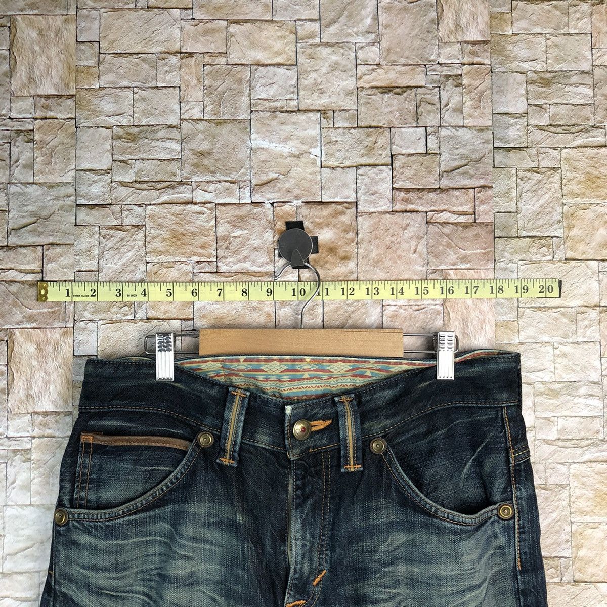 Edwin Edwin faded Blue Denim jeans Pants #7597 Size US 33 - 16 Thumbnail