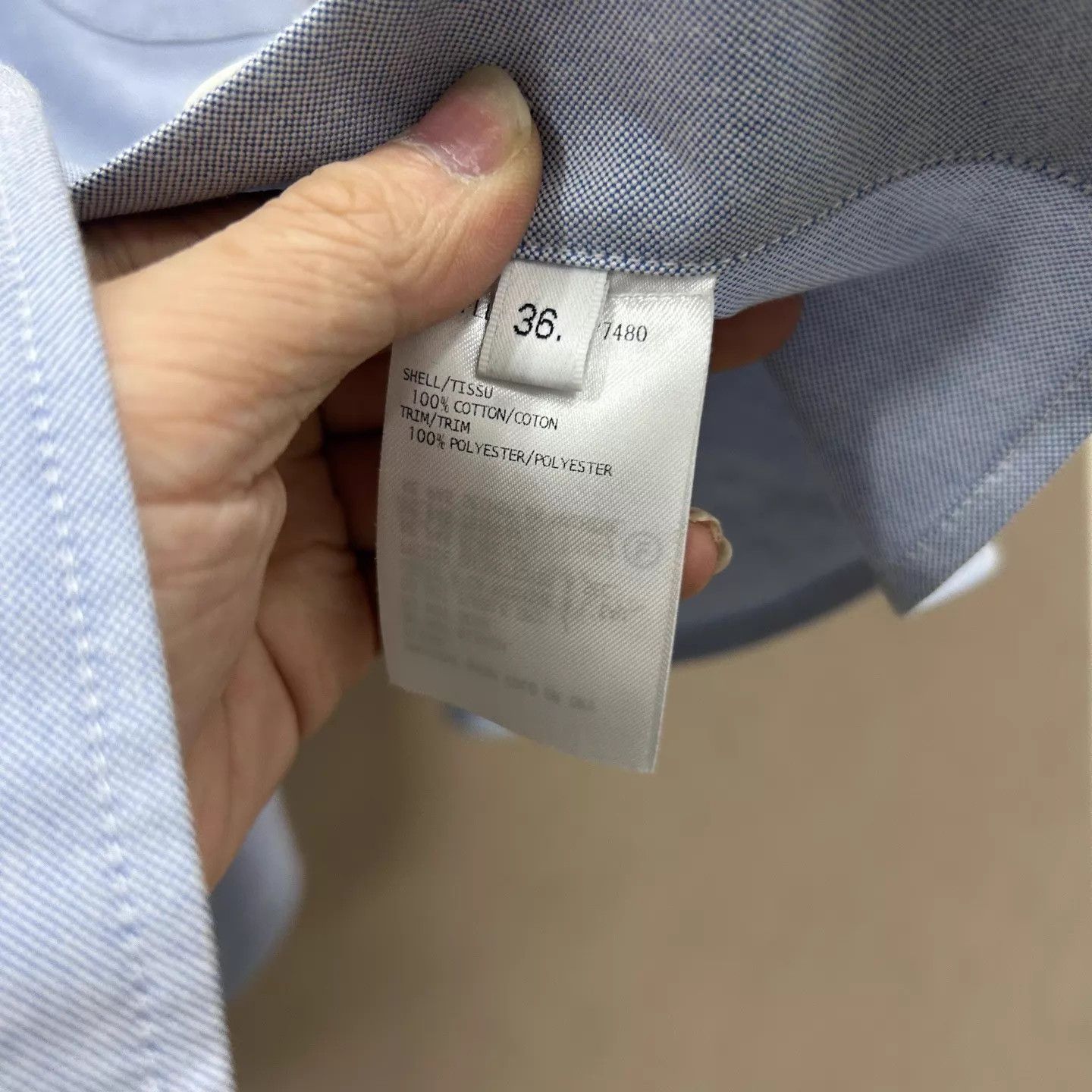 Thom Browne THOM BROWNE Women's Pointed Collar LS Button Cotton Shirt 36 Size XS / US 0-2 / IT 36-38 - 5 Thumbnail