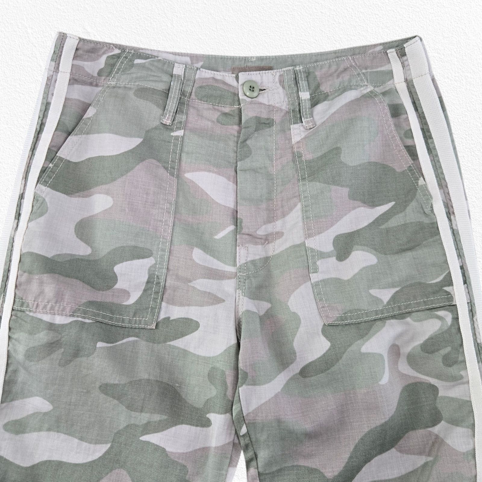 MOTHER Mother Shaker Chop Crop Fray Green Camo Pants Size 27 Size 27" / US 4 / IT 40 - 3 Thumbnail