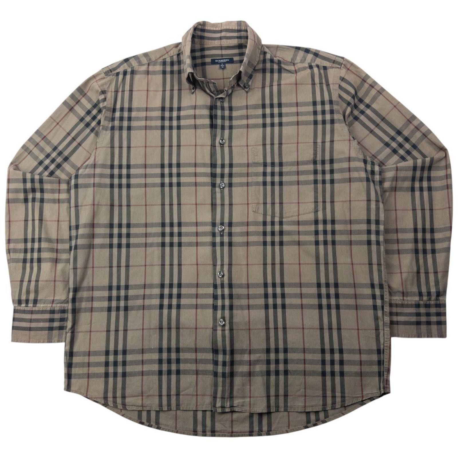 Burberry Vintage 2000s Burberry Nova Check Long Sleeve Shirt Size L Size US L / EU 52-54 / 3 - 1 Thumbnail