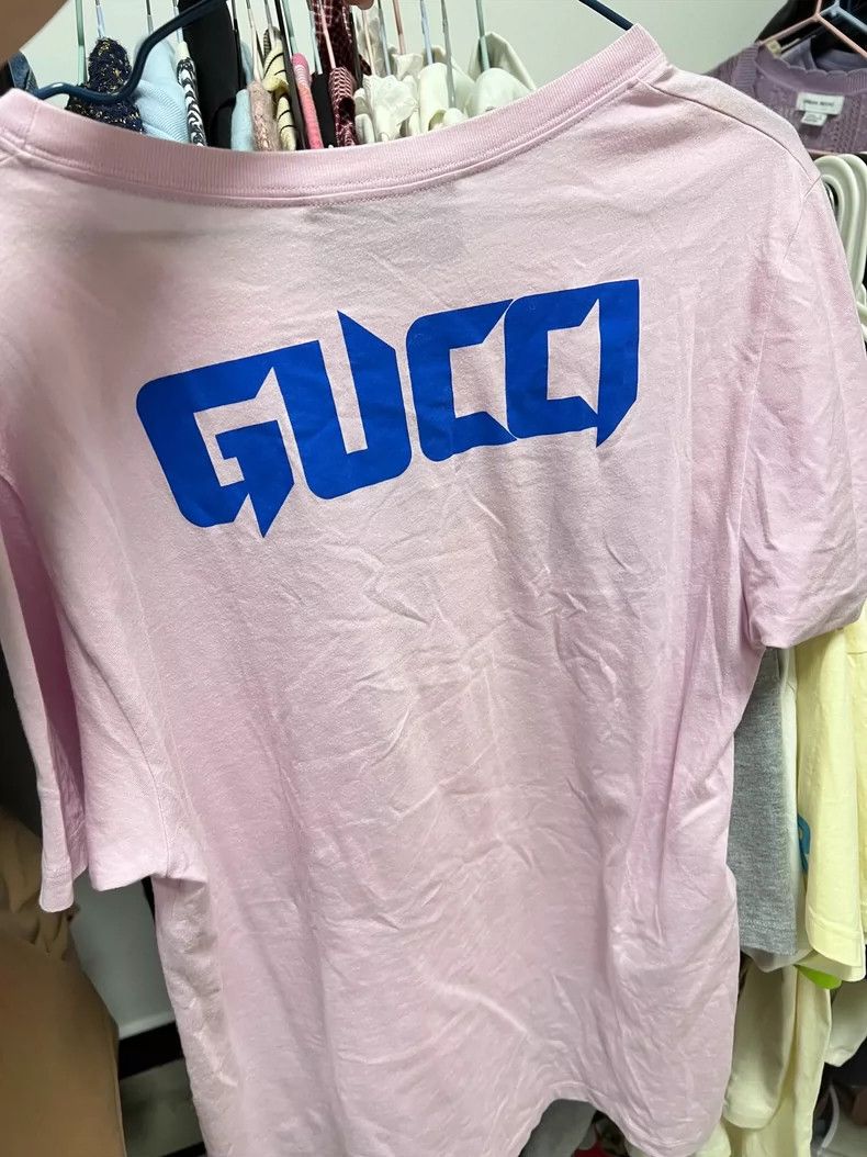 Gucci Gucci Pink cat printed T-shirt with short sleeves Size XS / US 0-2 / IT 36-38 - 4 Thumbnail