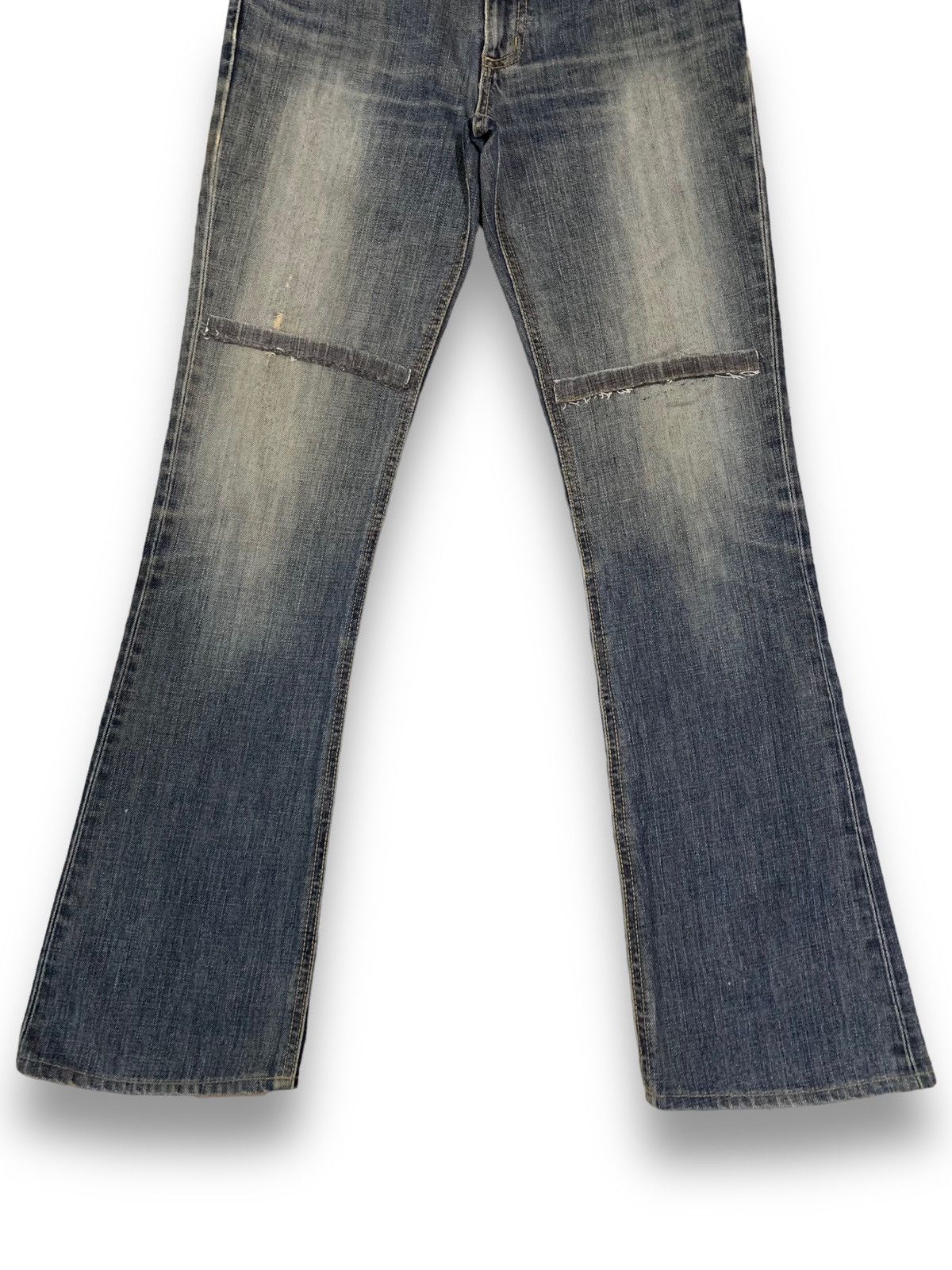 Edwin Vintage Edwin x Something Pour Femme Distressed Flared Jeans Size 28" / US 6 / IT 42 - 9 Thumbnail