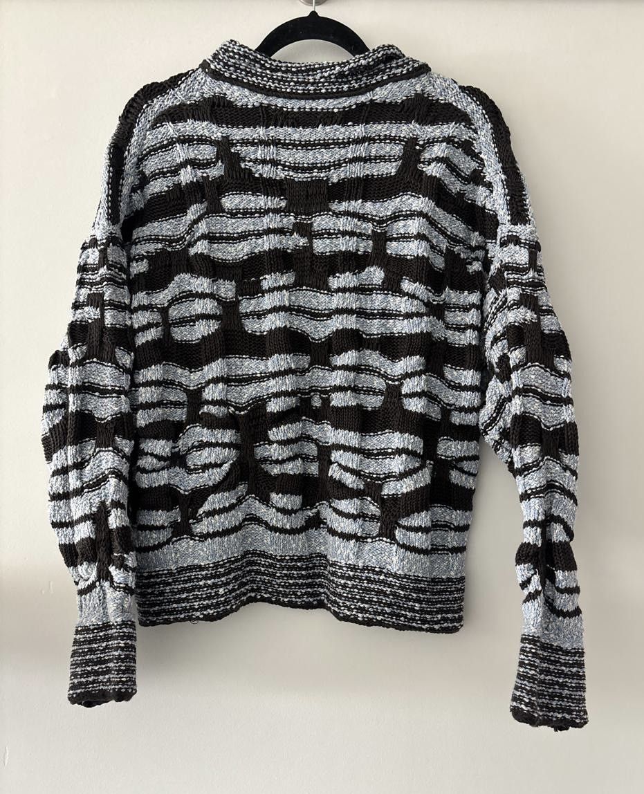 Bottega Veneta Bottega Veneta Distorted Stripe Cotton Sweater Size US M / EU 48-50 / 2 - 6 Thumbnail