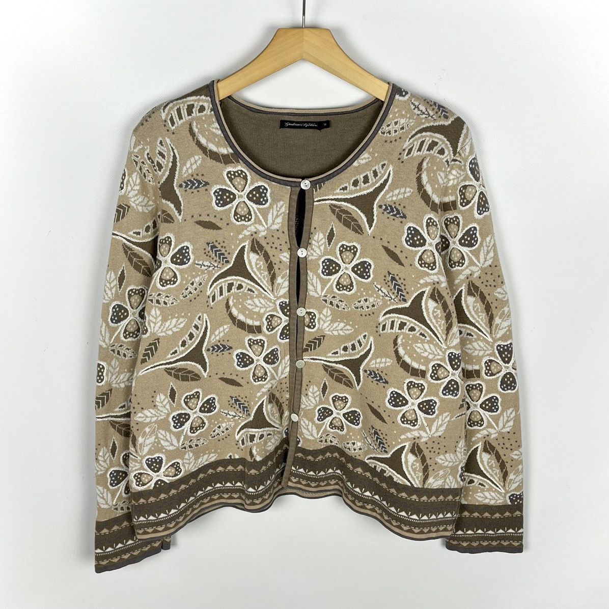 Gudrun Sjoden Designer Gudrun Sjoden floral ladies sweater cardigan Size M / US 6-8 / IT 42-44 - 1 Thumbnail