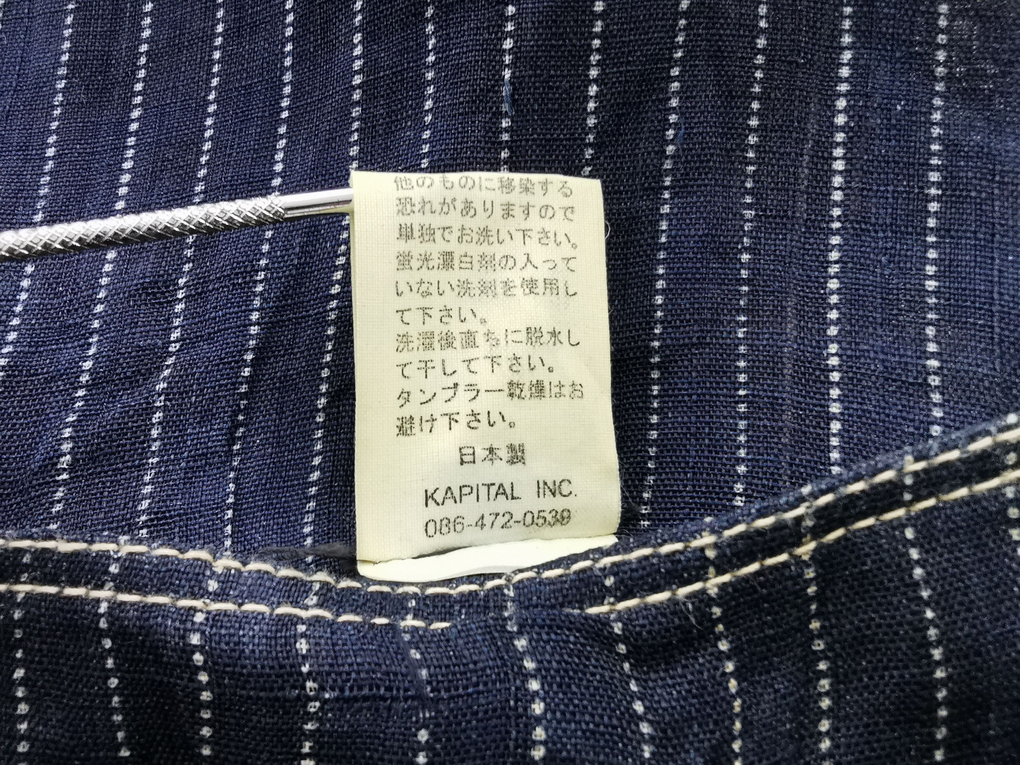 Kapital Vintage 90's Kapital Indigo Hickory Hemp Denim Jacket Size US M / EU 48-50 / 2 - 7 Thumbnail