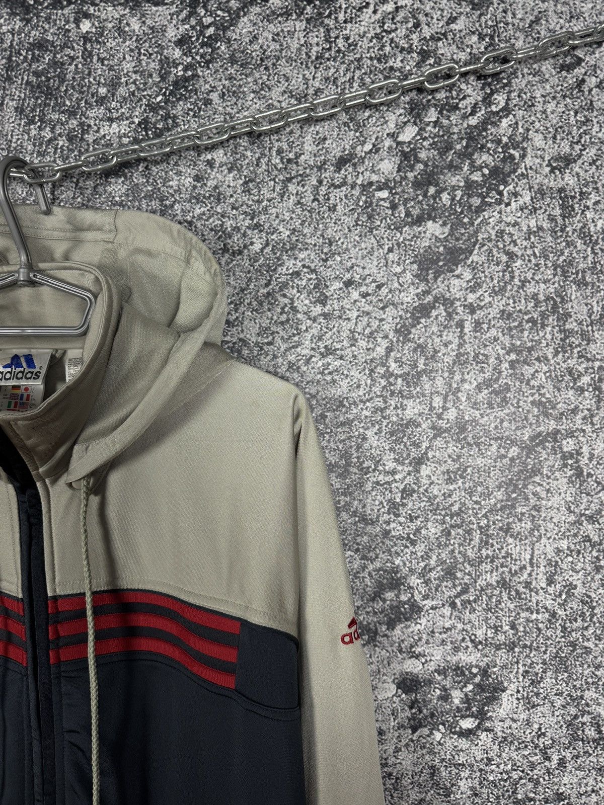 Adidas Men’s Adidas Vintage Hoodie Full Zip Jacket 90s Retro Size M Size US M / EU 48-50 / 2 - 2 Thumbnail
