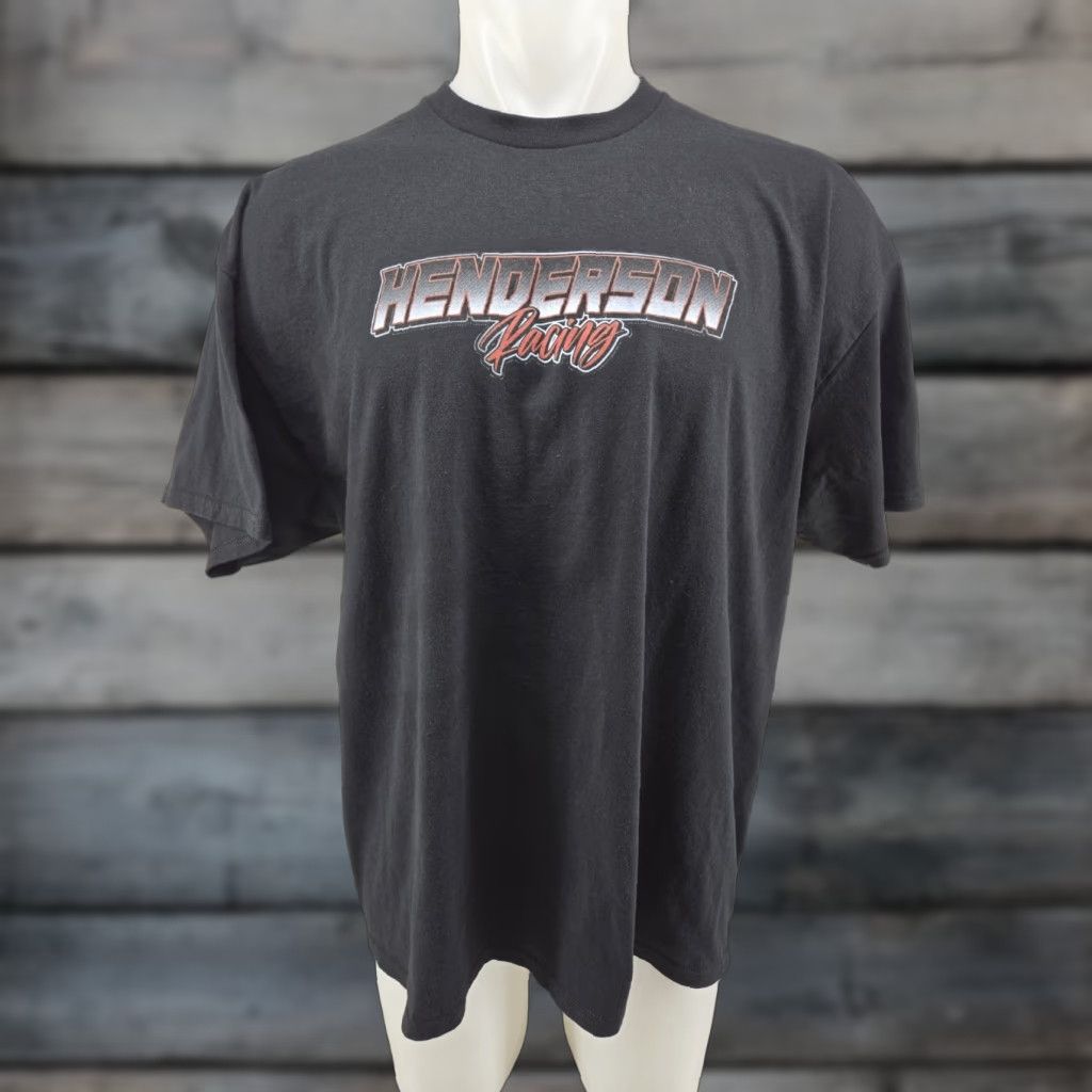 Gildan Chad Henderson Racing Adult Short Sleeve T Shirt 2XL Black Mens Size US XXL / EU 58 / 5 - 1 Thumbnail