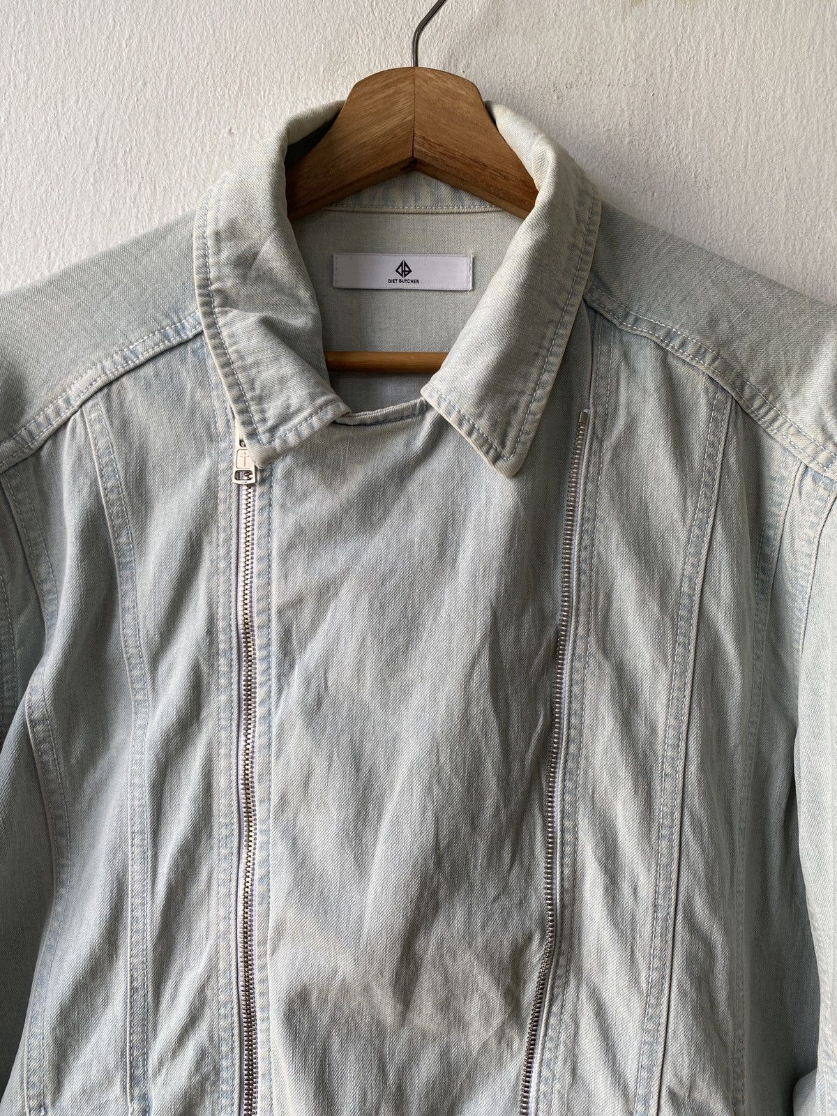 Diet Butcher Slim Skin × Japanese Brand Diet Butcher Japan Jeans Biker Jacket Size US M / EU 48-50 / 2 - 9 Thumbnail