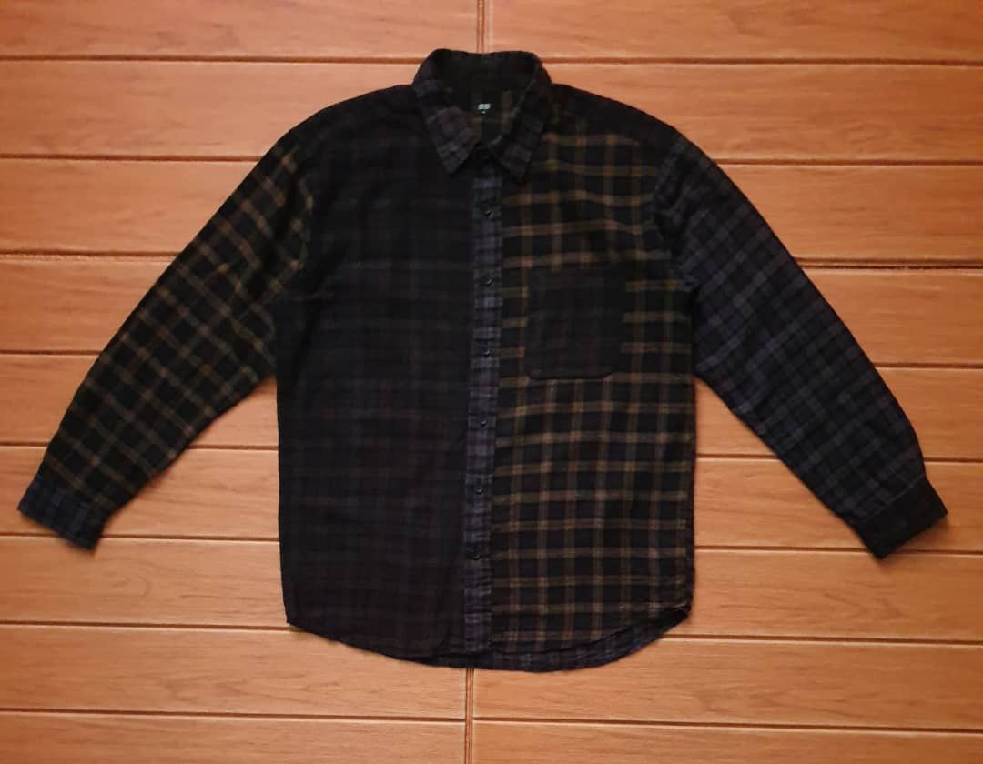 Uniqlo multicolour checkered Japanese brand flannel Shirt