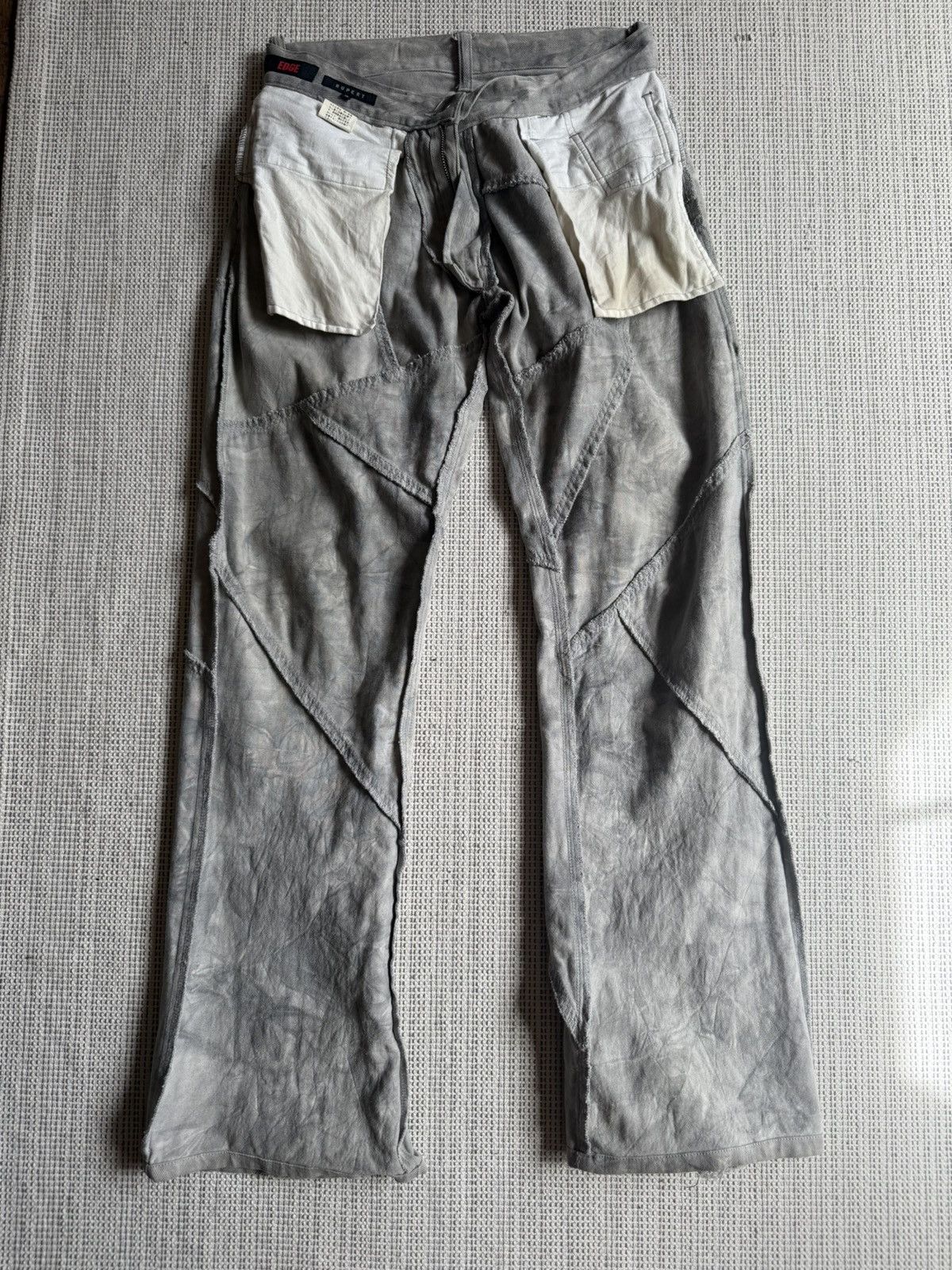 Japanese Brand EDGE RUPERT Asymmetrical flare jeans Size US 29 - 19 Thumbnail