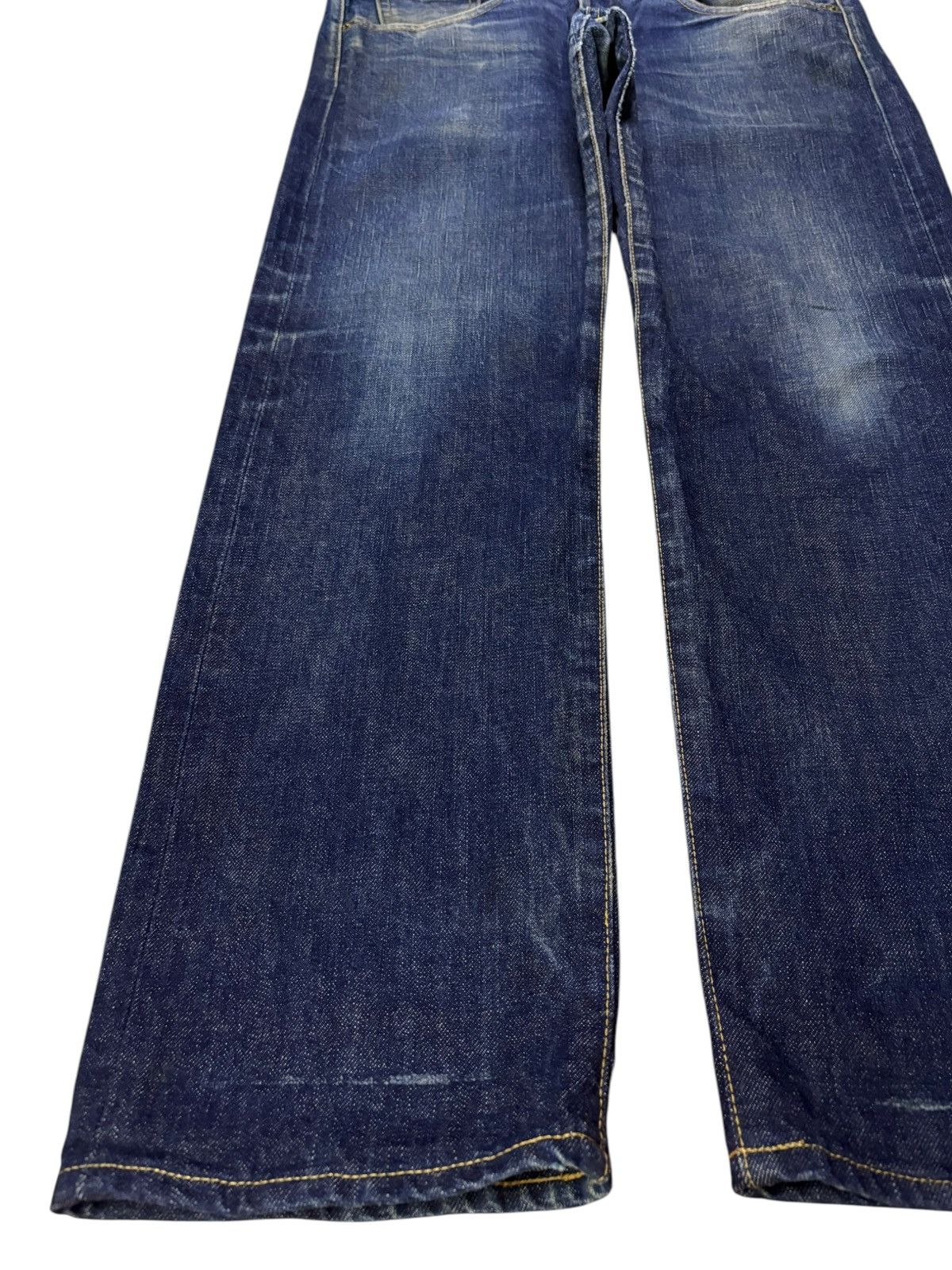 Designer × Japanese Brand Vintage Japanese Brand Selvedge Button Fly Mud Wash Jeans Size US 33 - 6 Thumbnail
