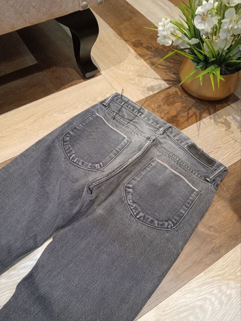 KURO KURO JAPAN GRAPHITE GREY SELVEDGE DENIM PANTS Size US 31 - 11 Thumbnail