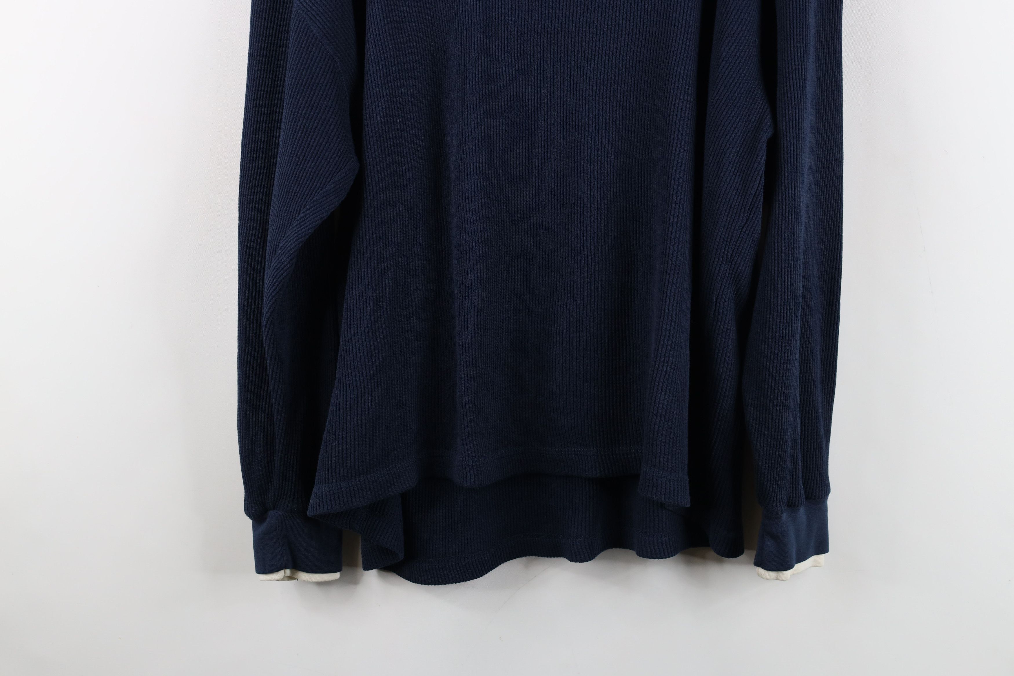 Vintage Vintage 90s Streetwear Layered Thermal Waffle Knit T-Shirt Size L / US 10 / IT 46 - 13 Thumbnail