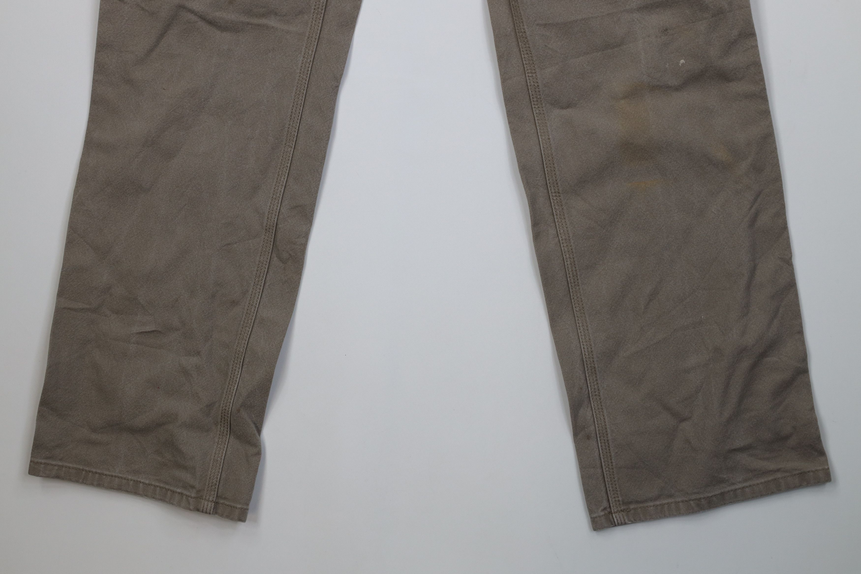 Carhartt Vintage Y2K Carhartt Wide Leg Dungaree Canvas Pants Beige Size US 33 - 4 Thumbnail