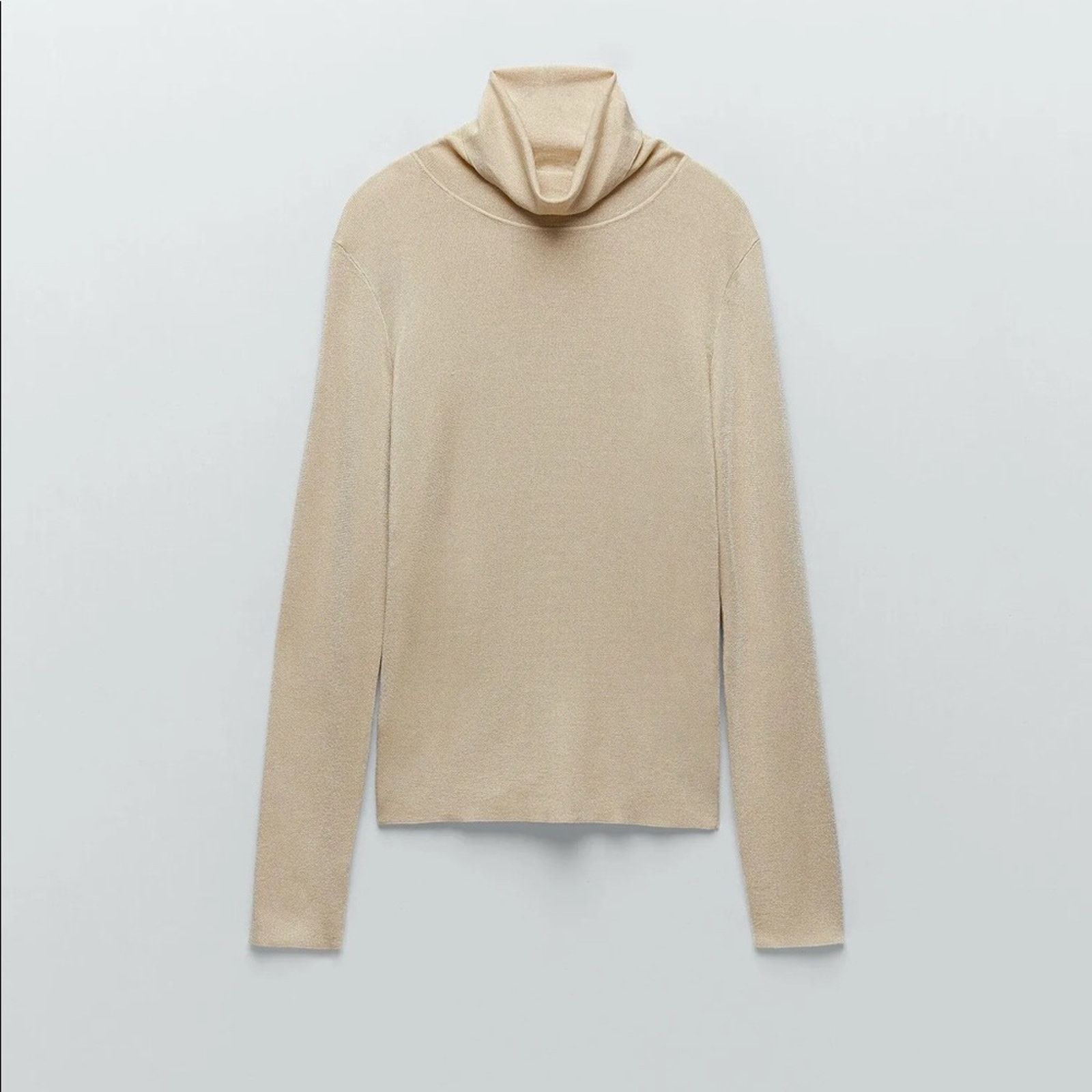 Zara ZARA METALLIC THREAD KINIT SWEATER Size M / US 6-8 / IT 42-44 - 5 Thumbnail