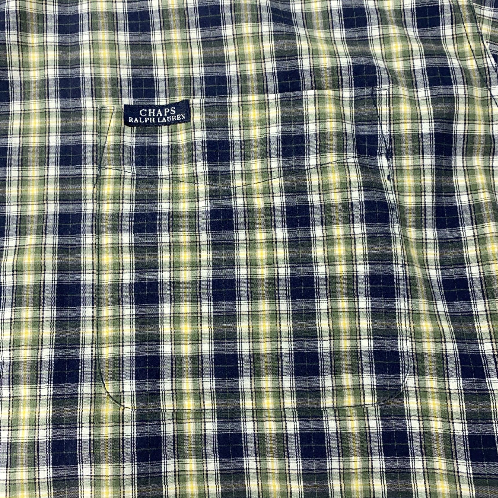 Chaps VINTAGE Chaps Shirt Mens L Blue Plaid 90s Preppy Logo Pocket Button-Up Colar-Down Casual Size US L / EU 52-54 / 3 - 2 Thumbnail