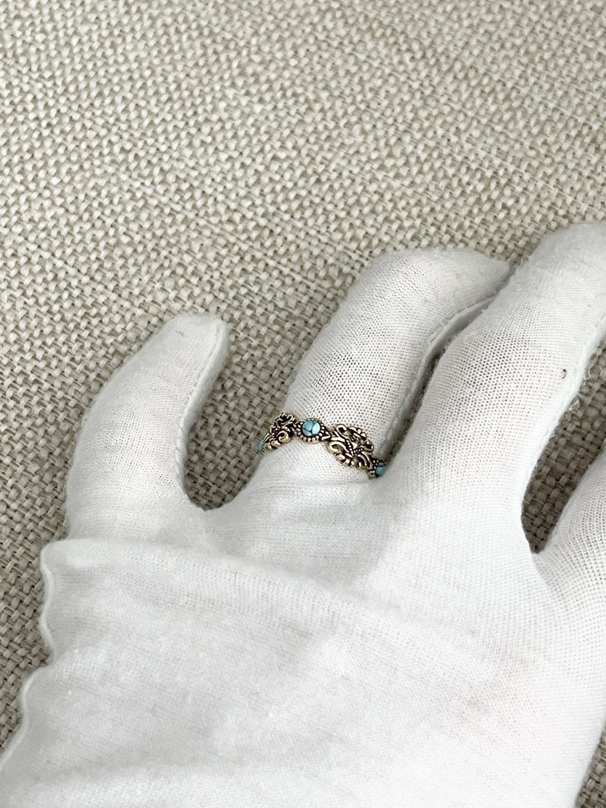 Japanese Brand × Vintage STEAL! Japan Blue Stone Dagger Ring Size ONE SIZE - 3 Thumbnail