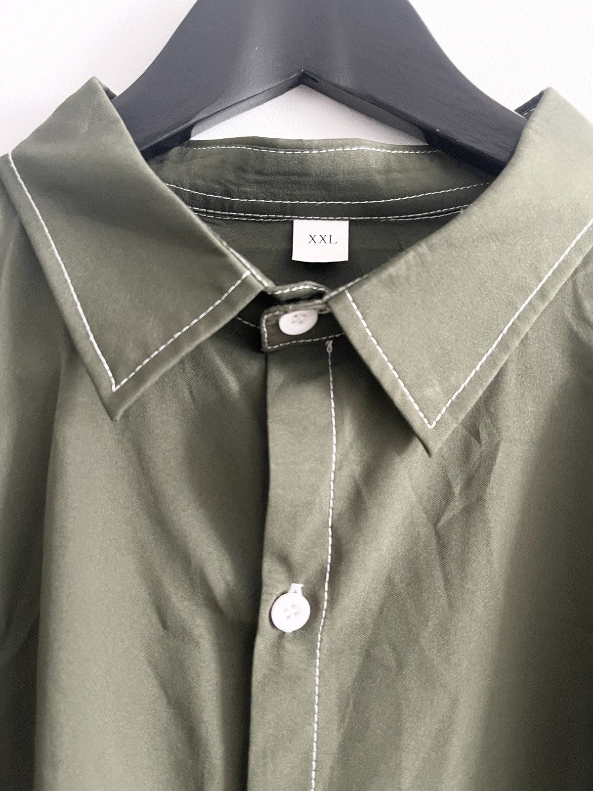 Shein STEAL! Shein Green Short Sleeves Shirt (2XL) Size US XXL / EU 58 / 5 - 3 Thumbnail