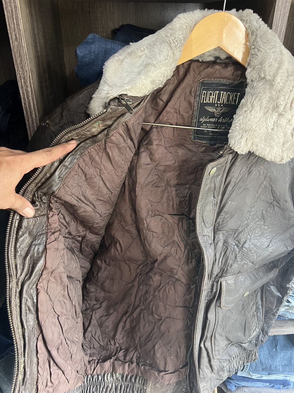 Other 🔥Flight Jacket Usa Stylewear Leather Size US L / EU 52-54 / 3 - 15 Thumbnail