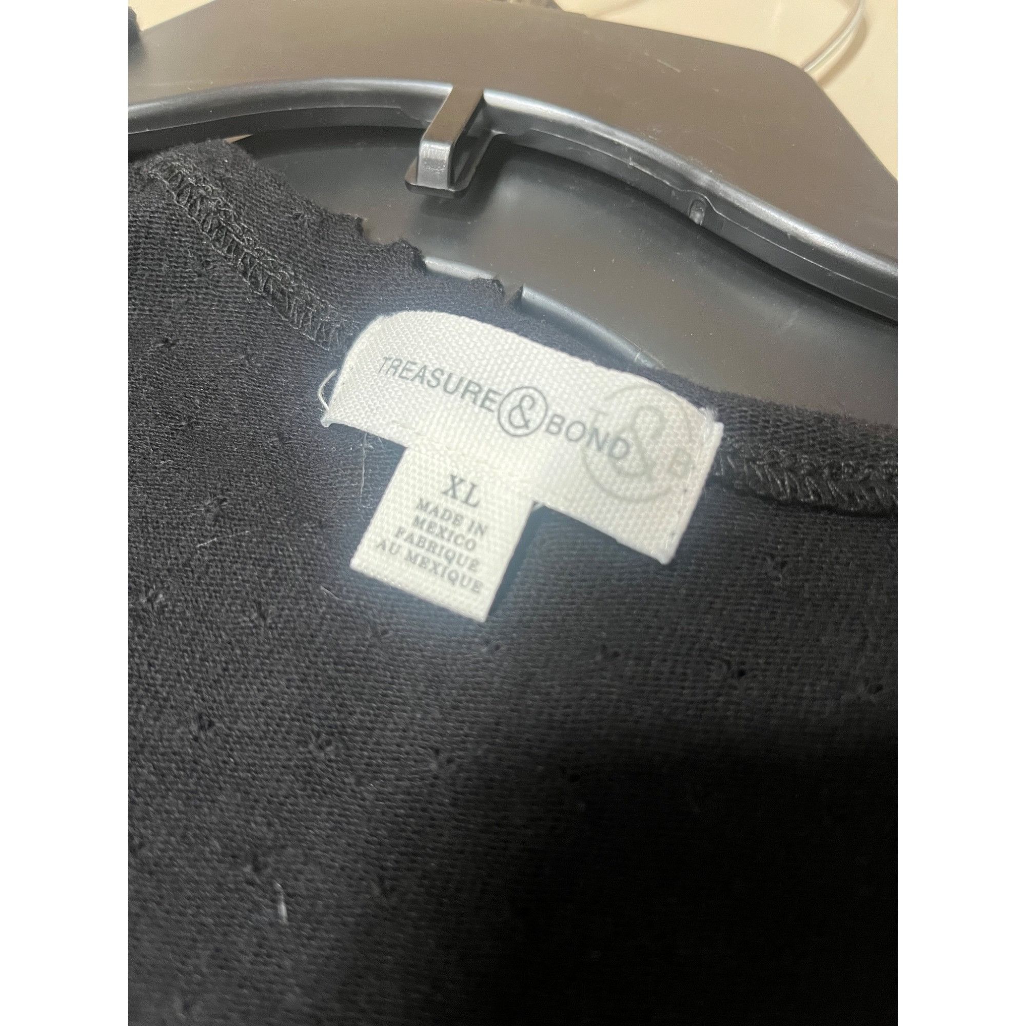 Other Treasure & Bond Lettuce Edge Pointelle Tank Top, Black, Sz. Size XL / US 12-14 / IT 48-50 - 8 Thumbnail