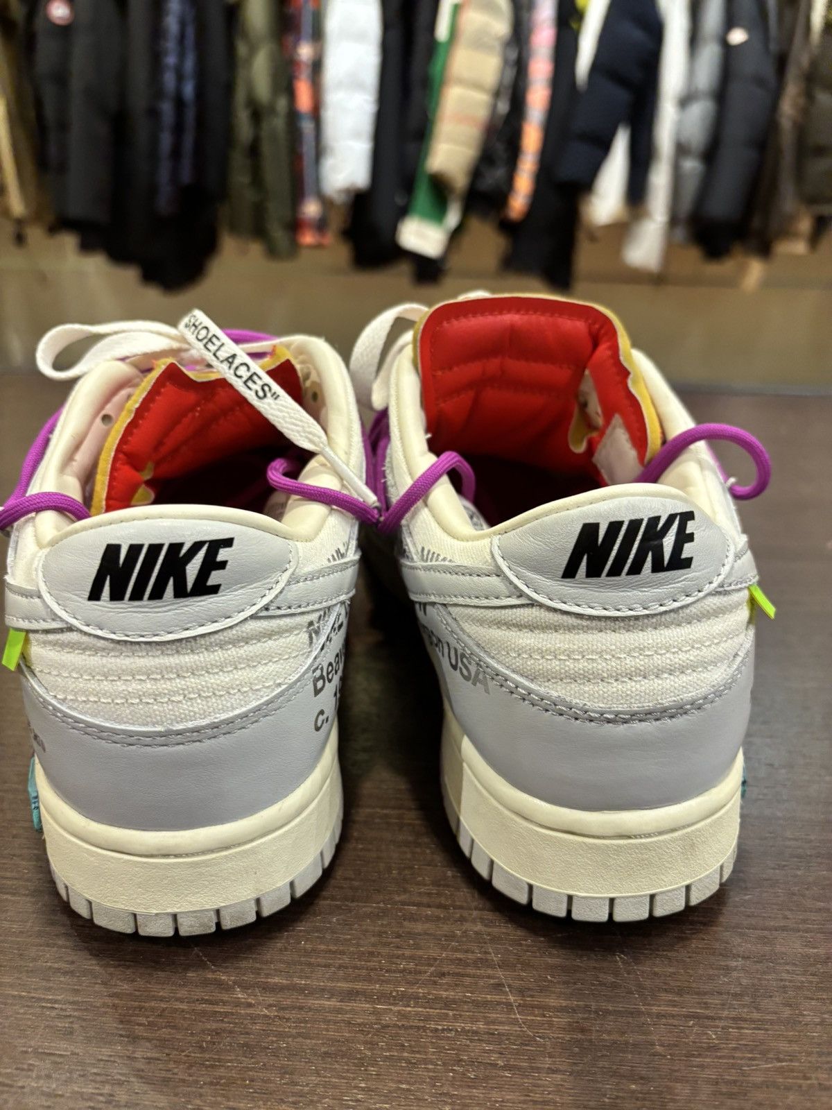 Nike × Off-White Off-White X Nike Dunk Low ‘Lot 45’ Size US 9.5 / EU 42-43 - 3 Thumbnail