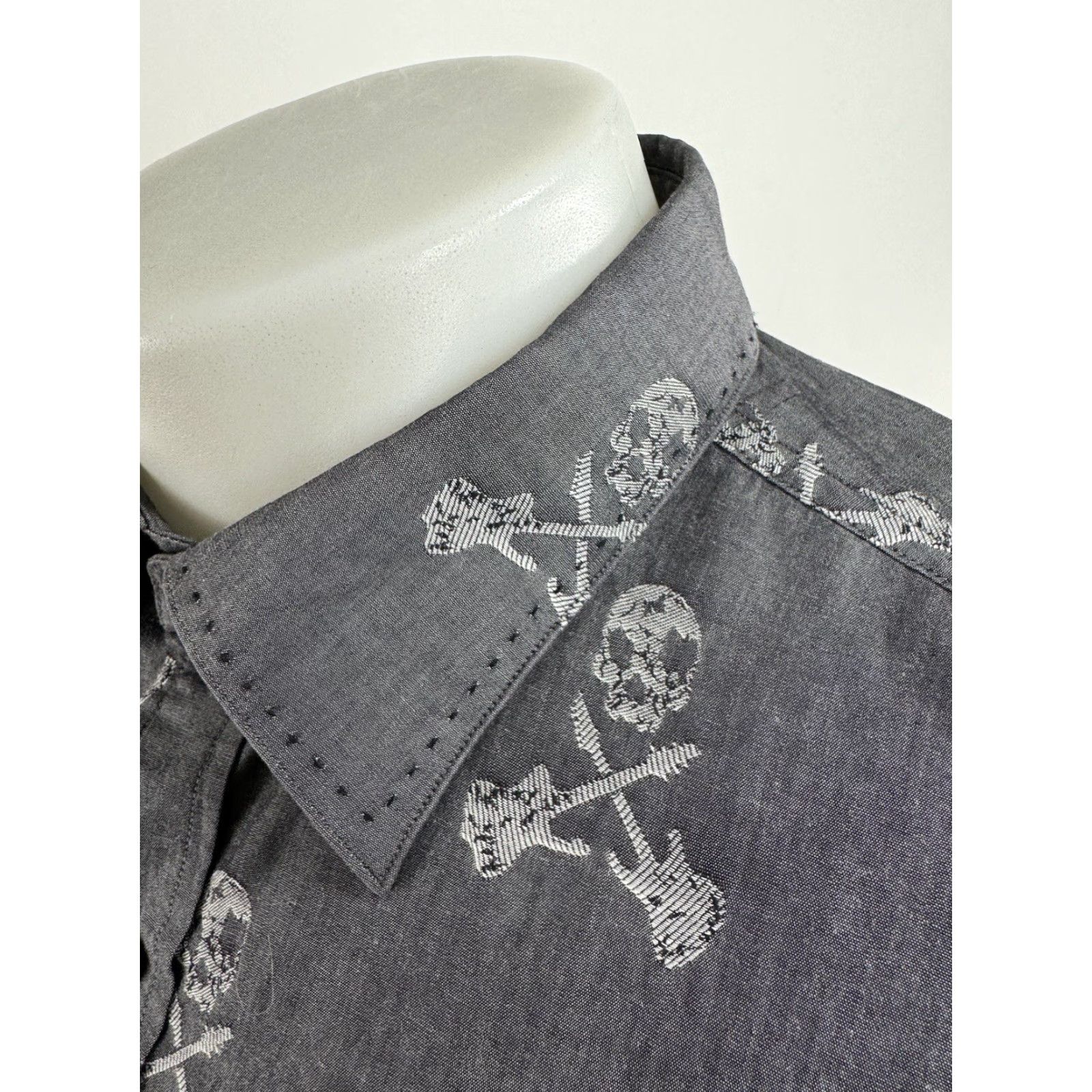 Nat Nast NAT NAST - SKULL & GUITAR CROSSBONES Rock & Roll Mens XL Shirt Size US XL / EU 56 / 4 - 4 Thumbnail