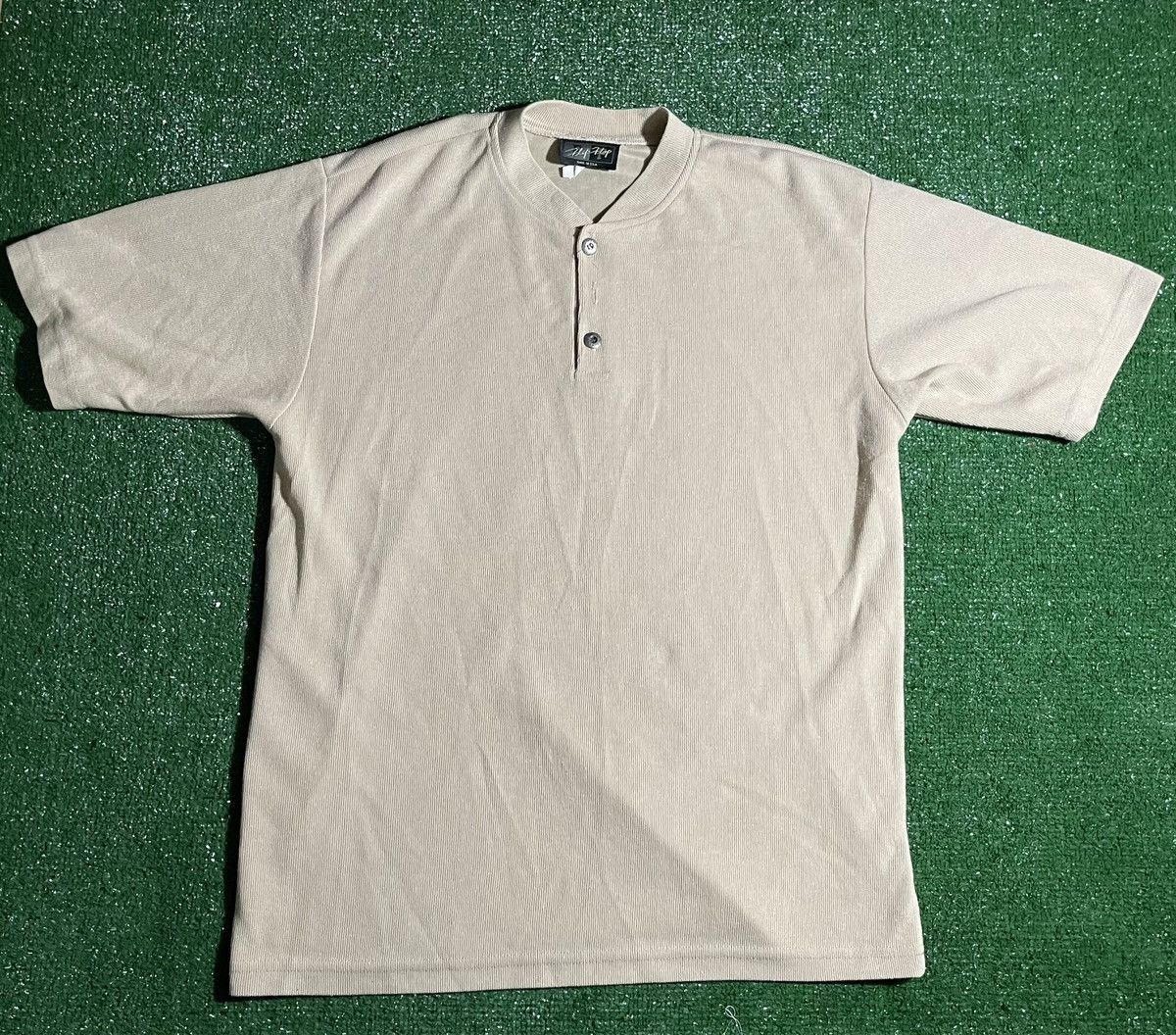 Vintage 1/4 Button Up Cream Shirt Size US L / EU 52-54 / 3 - 1 Thumbnail