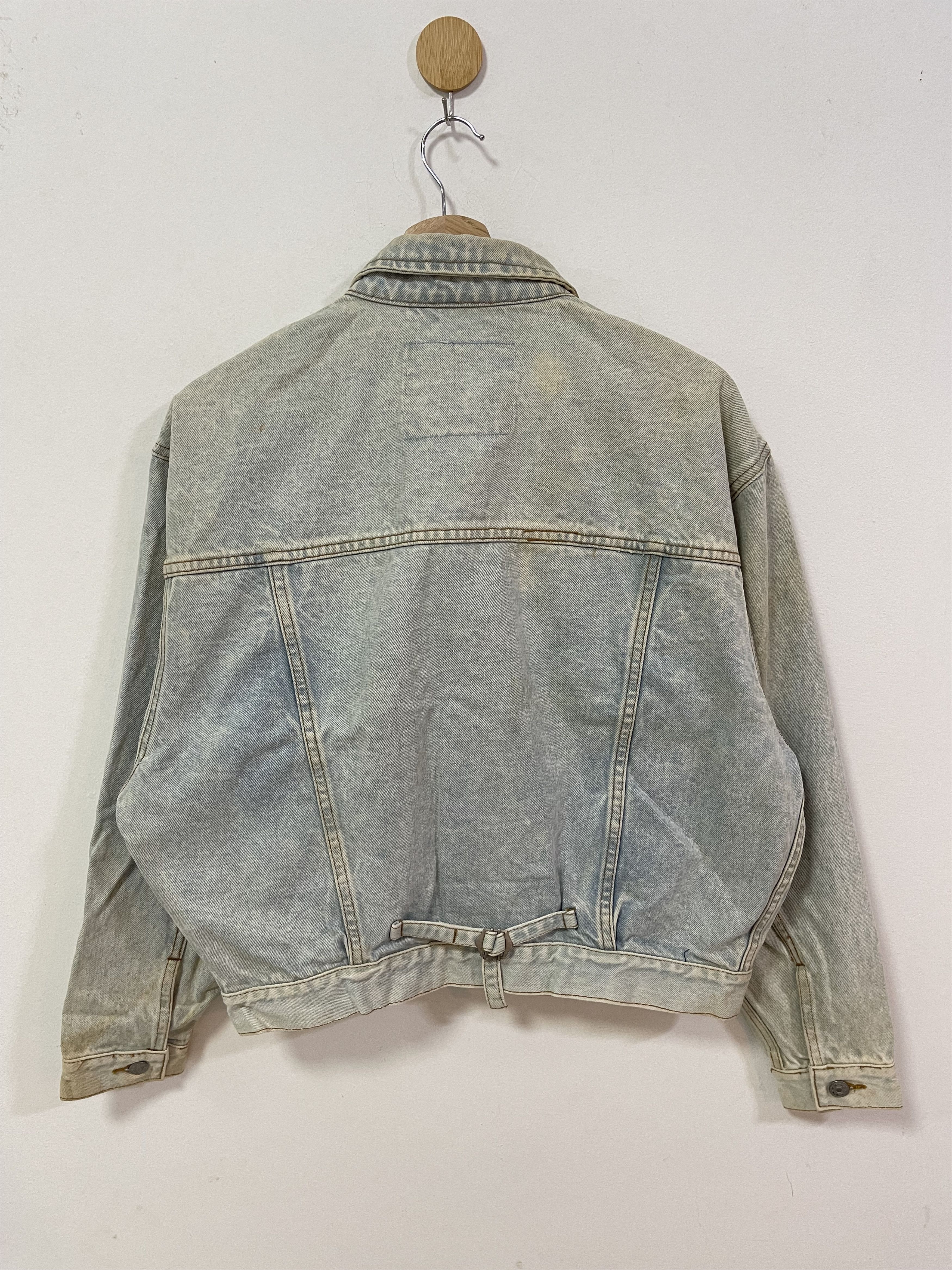 Japanese Brand Distressed Japan Design Super Wash Denim Jacket Size US S / EU 44-46 / 1 - 9 Thumbnail