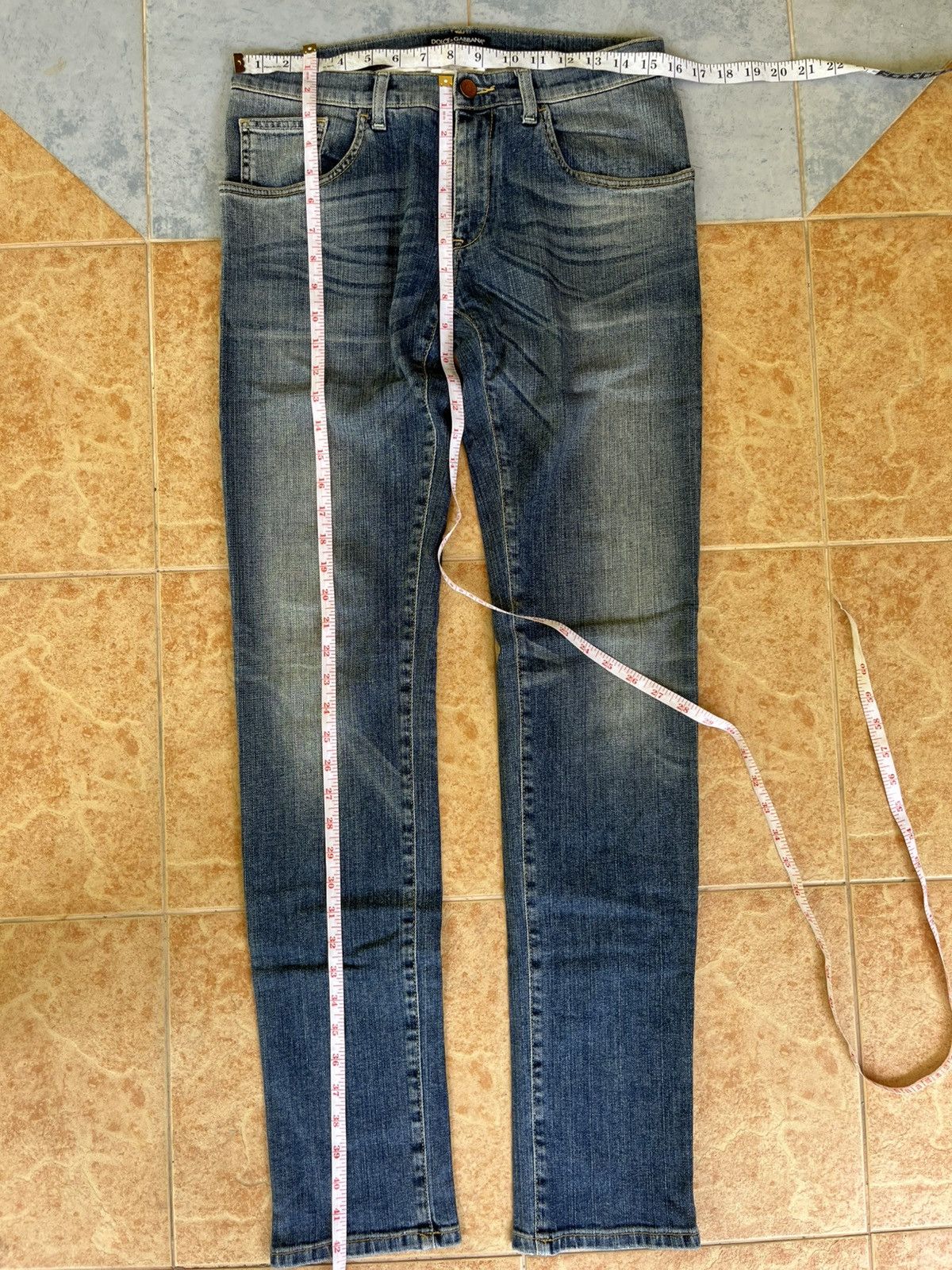Dolce & Gabbana 💥Luxury Authentic D&G SS15 Blue Faded Denim Made In Italy Size US 31 - 17 Thumbnail