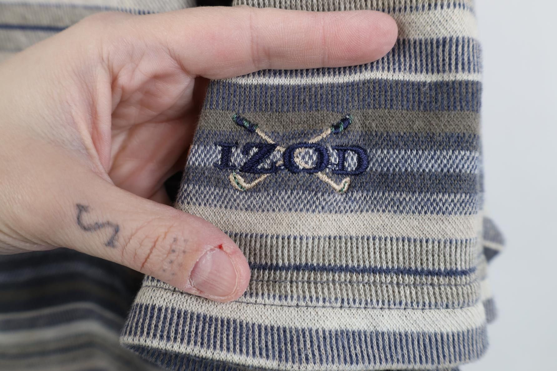 Vintage Vintage 90s Streetwear Striped Knit Collared Golf Polo Shirt Size US XL / EU 56 / 4 - 7 Thumbnail