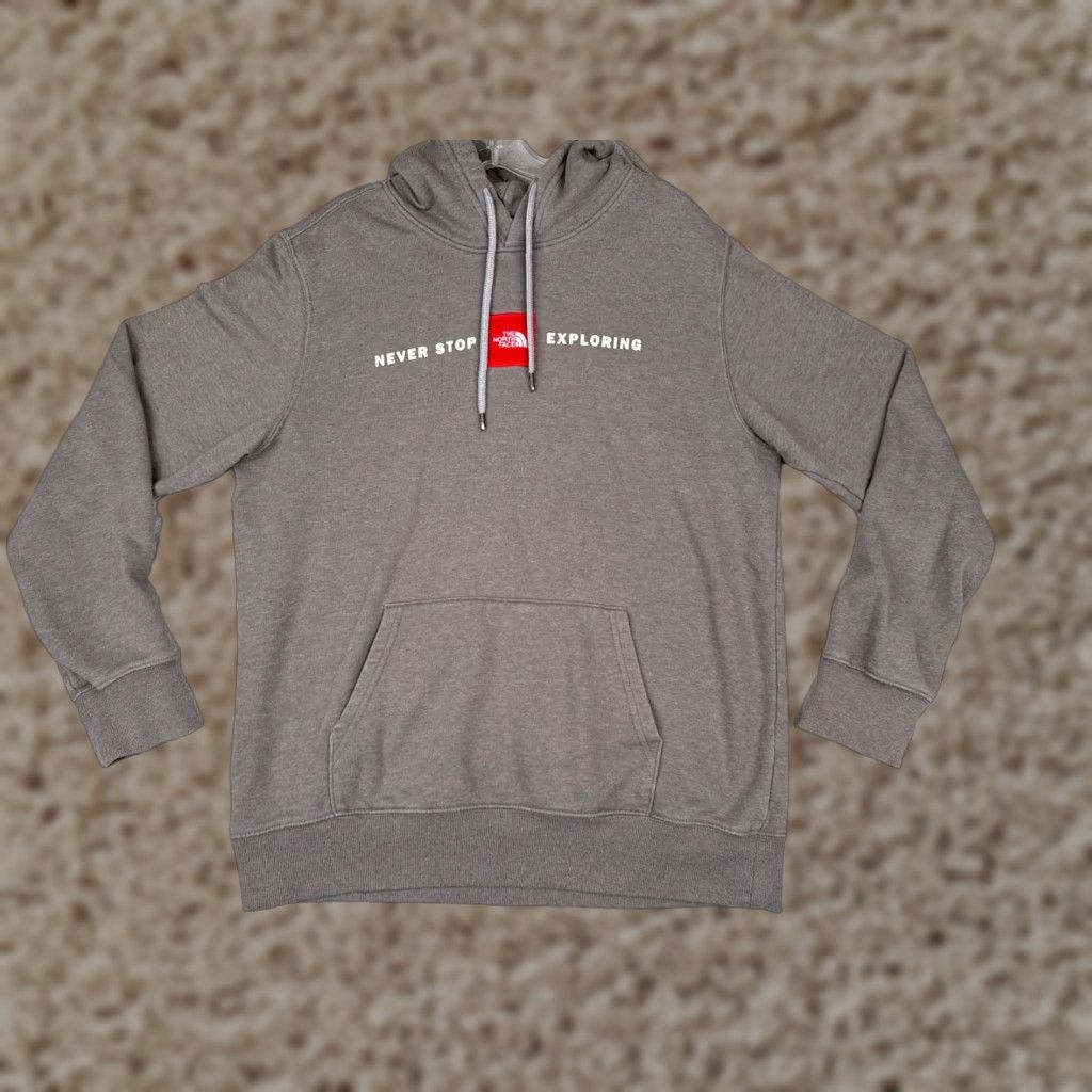 The North Face VINTAGE The North Face Hoodie Shirt Mens Large Gray Pullover Logo Cotton Blend (90s, Outdoor) Mens Size US L / EU 52-54 / 3 - 1 Thumbnail