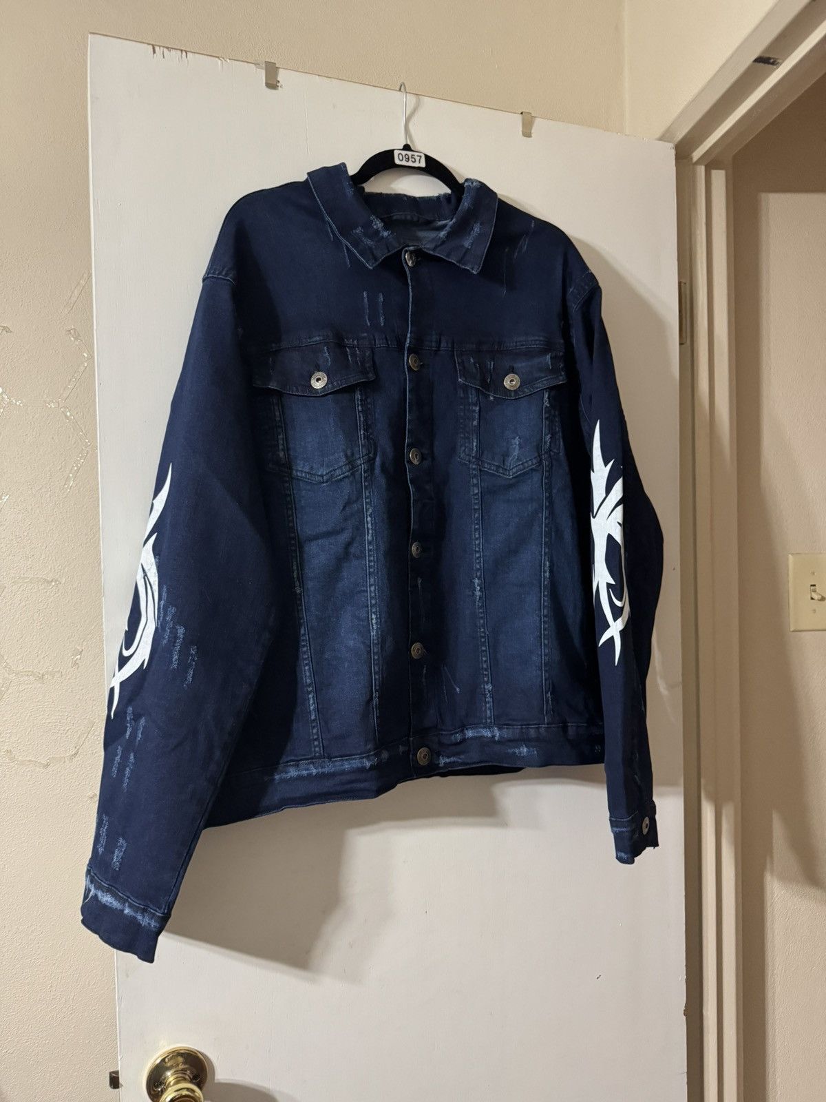 Kim Krueger Kim Krueger / Slipknot dark blue denim jacket Size US XL / EU 56 / 4 - 1 Thumbnail