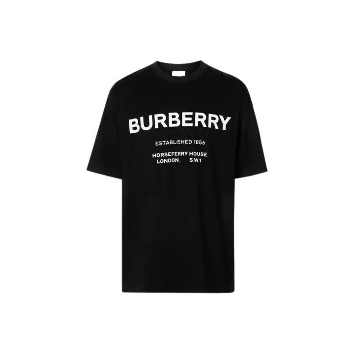 Burberry Burberry Horseferry Graphic Cotton T-Shirt 0079 Size S / US 4 / IT 40 - 1 Thumbnail